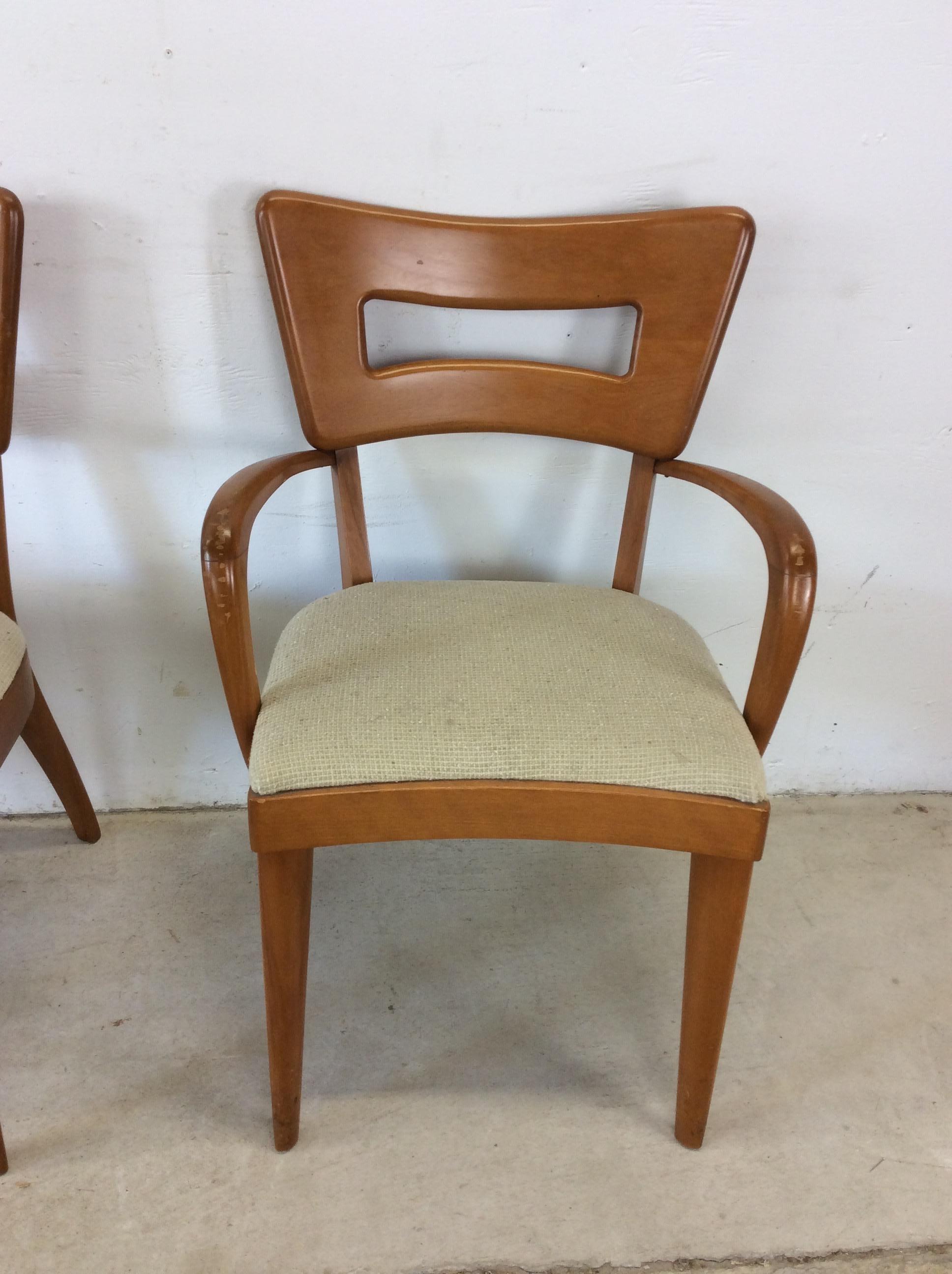 Ensemble de 6 chaises de salle à manger de style moderne du milieu du siècle par Heywood Wakefield en vente 11