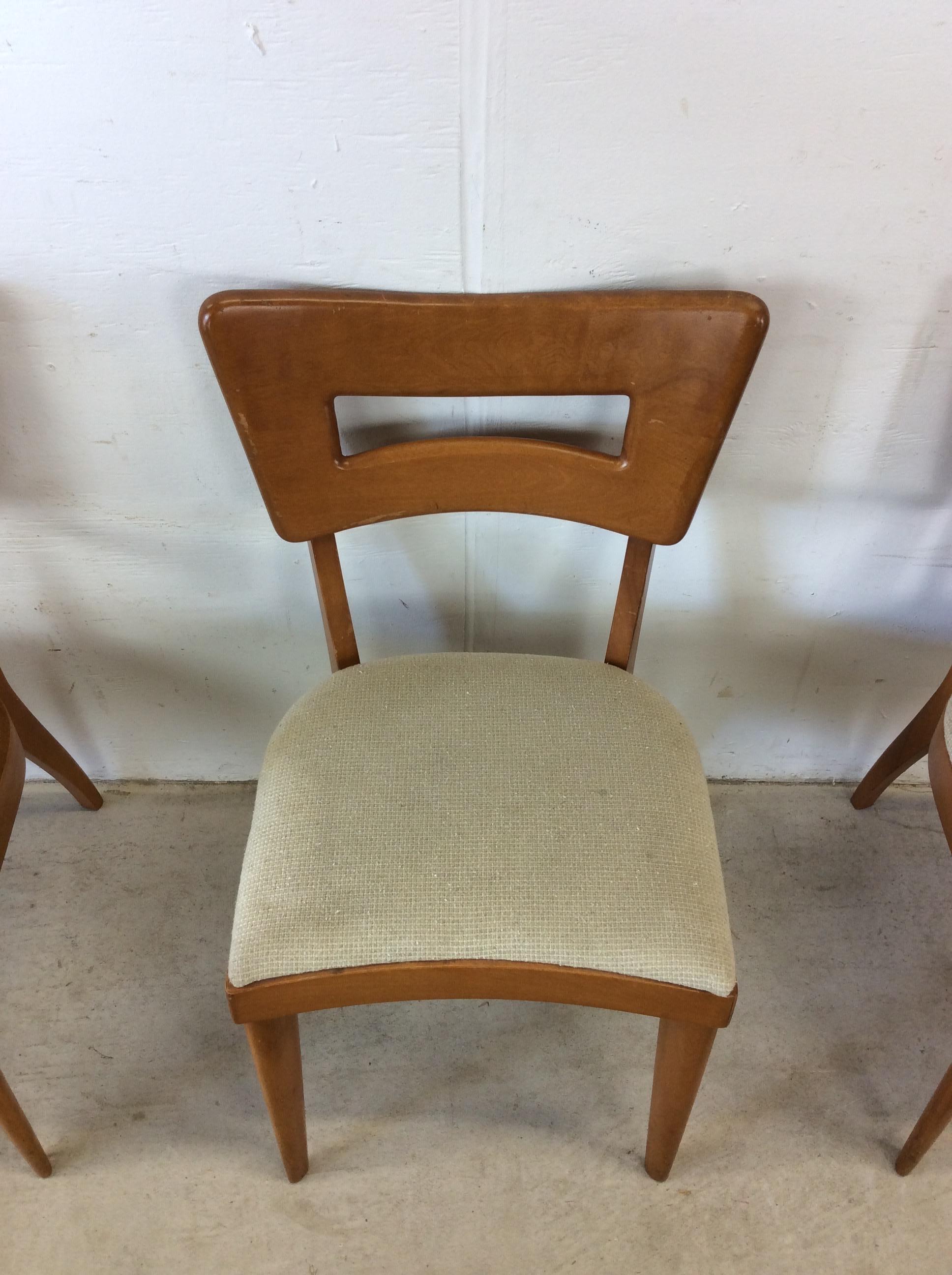Ensemble de 6 chaises de salle à manger de style moderne du milieu du siècle par Heywood Wakefield en vente 12