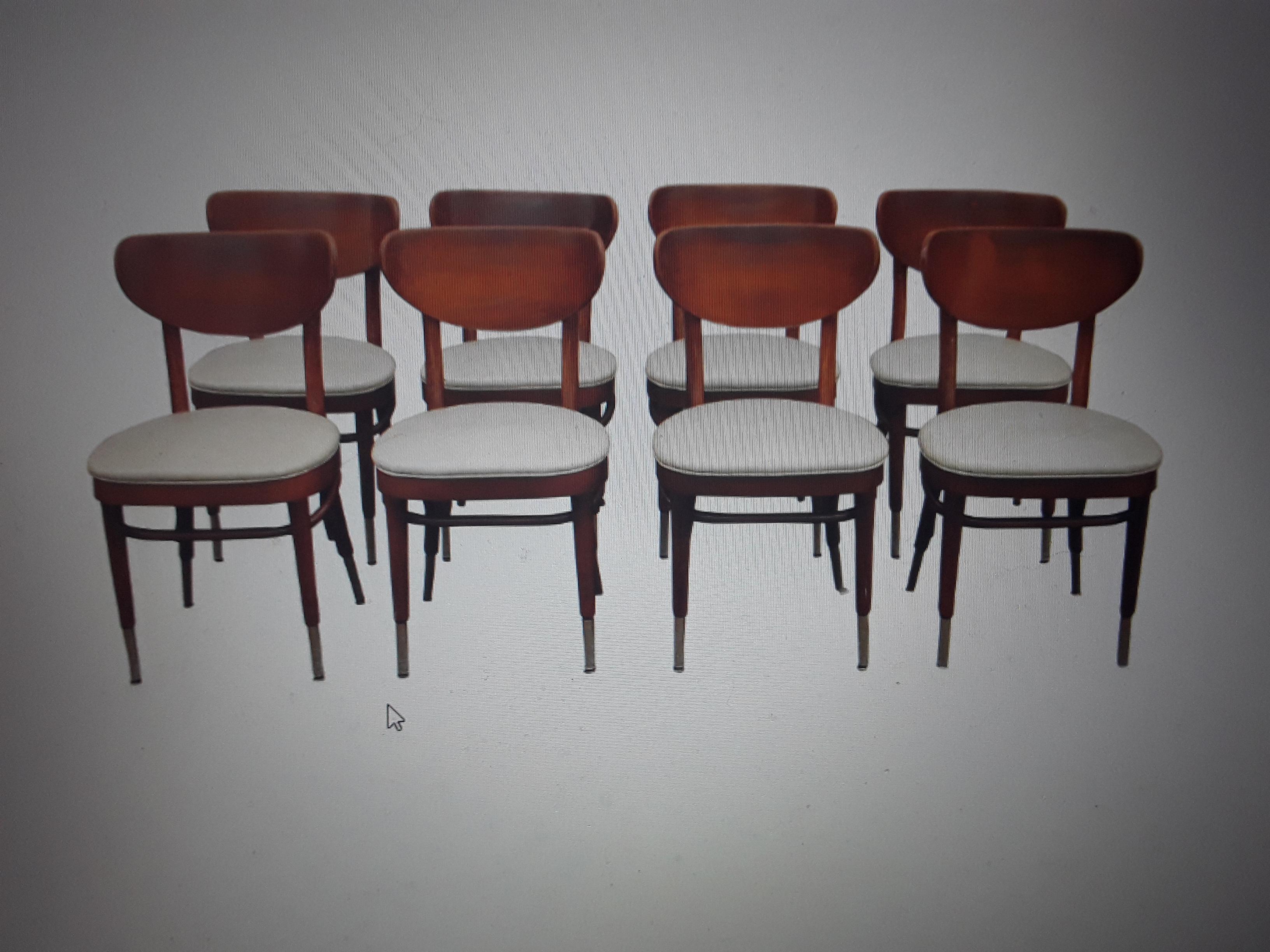 Ensemble de 6 chaises de salle à manger en bois courbé de style « George Jetson », mi-siècle moderne en vente 6