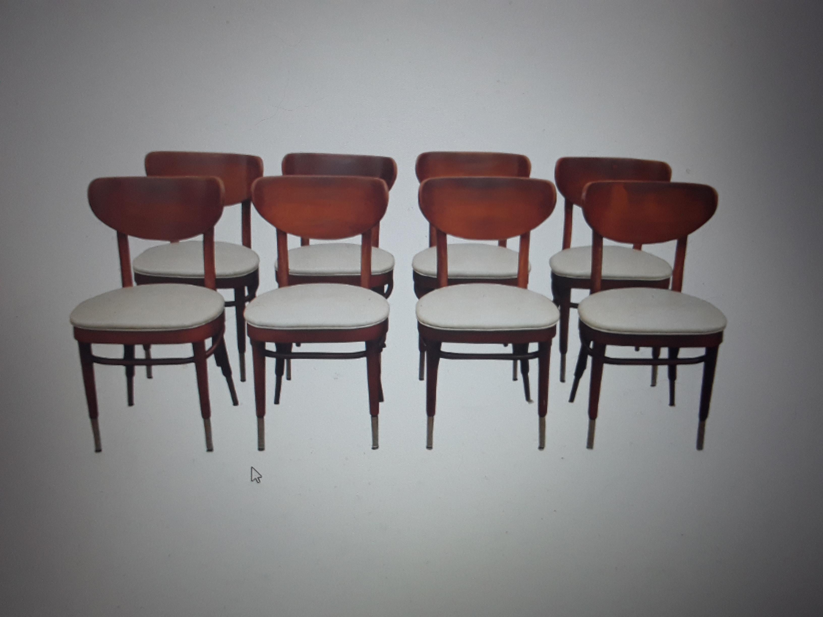 Ensemble de 6 chaises de salle à manger en bois courbé de style « George Jetson », mi-siècle moderne en vente 7