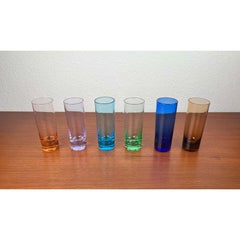 Set of 6 Mid-Century Modern German Colourful Shot Glasses, 1960s