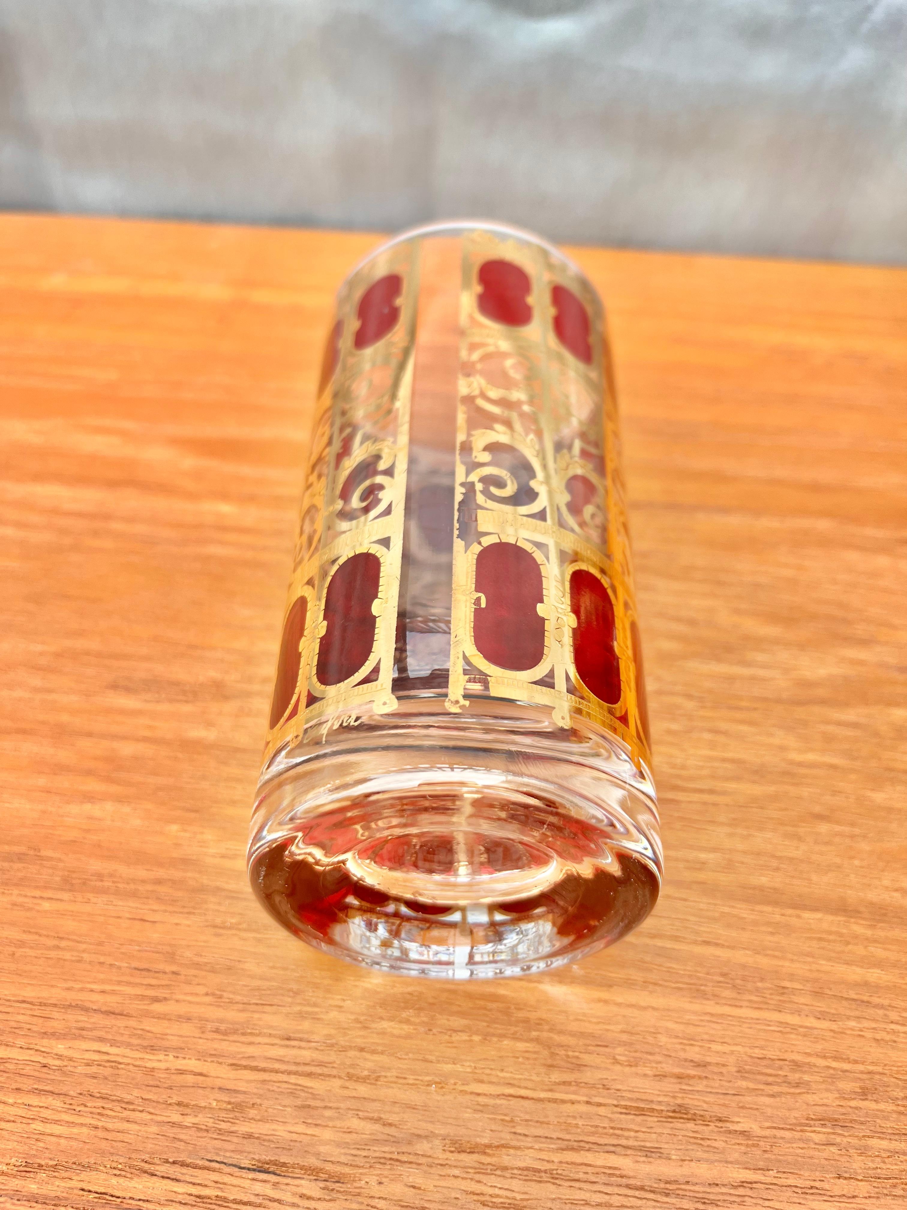 Ensemble de 6 verres culinaires Highball or et rouge canneberge de The Modernity en vente 10