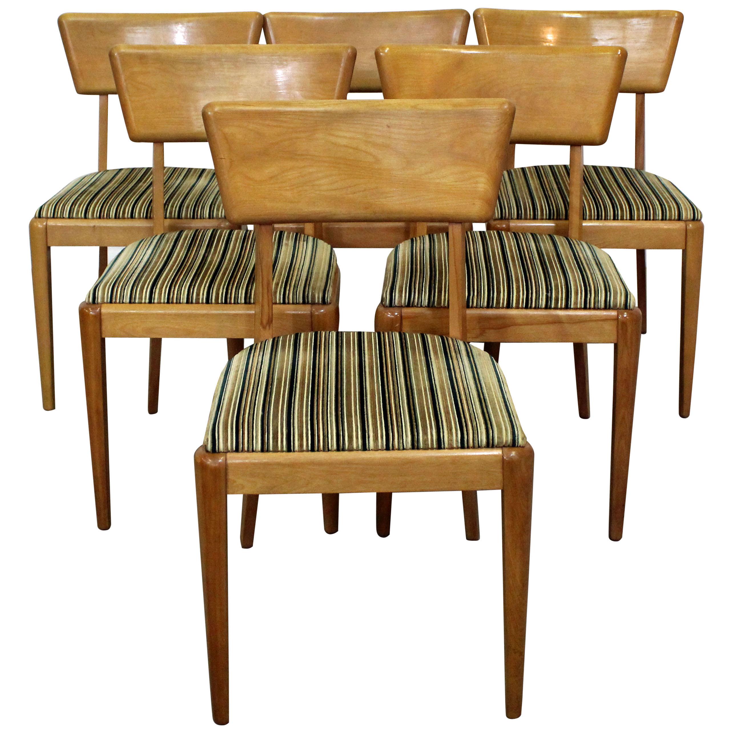 Set of 6 Mid-Century Modern Heywood-Wakefield Champagne Dining Chairs