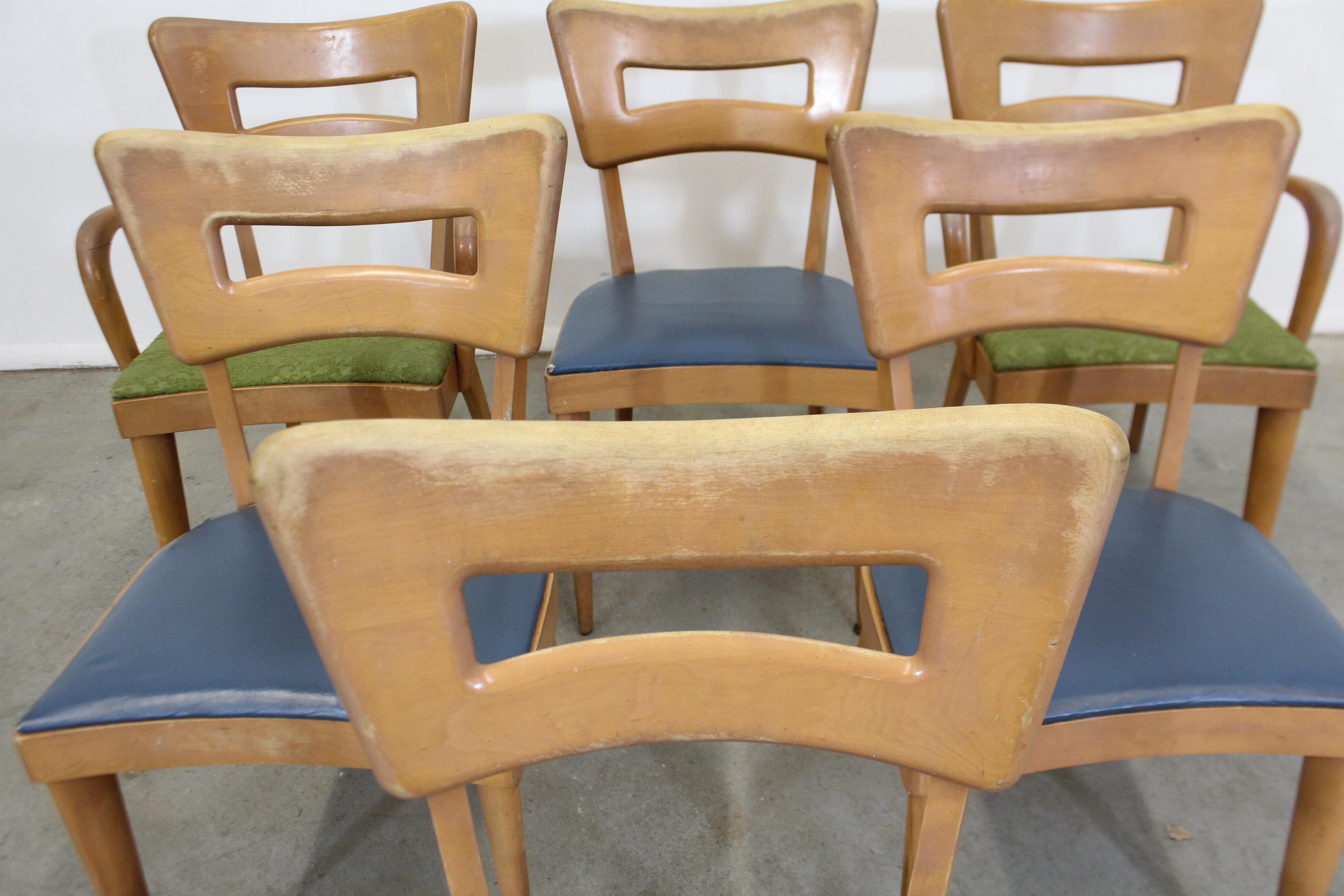 Wood Set of 6 Mid-Century Modern Heywood Wakefield Champagne 