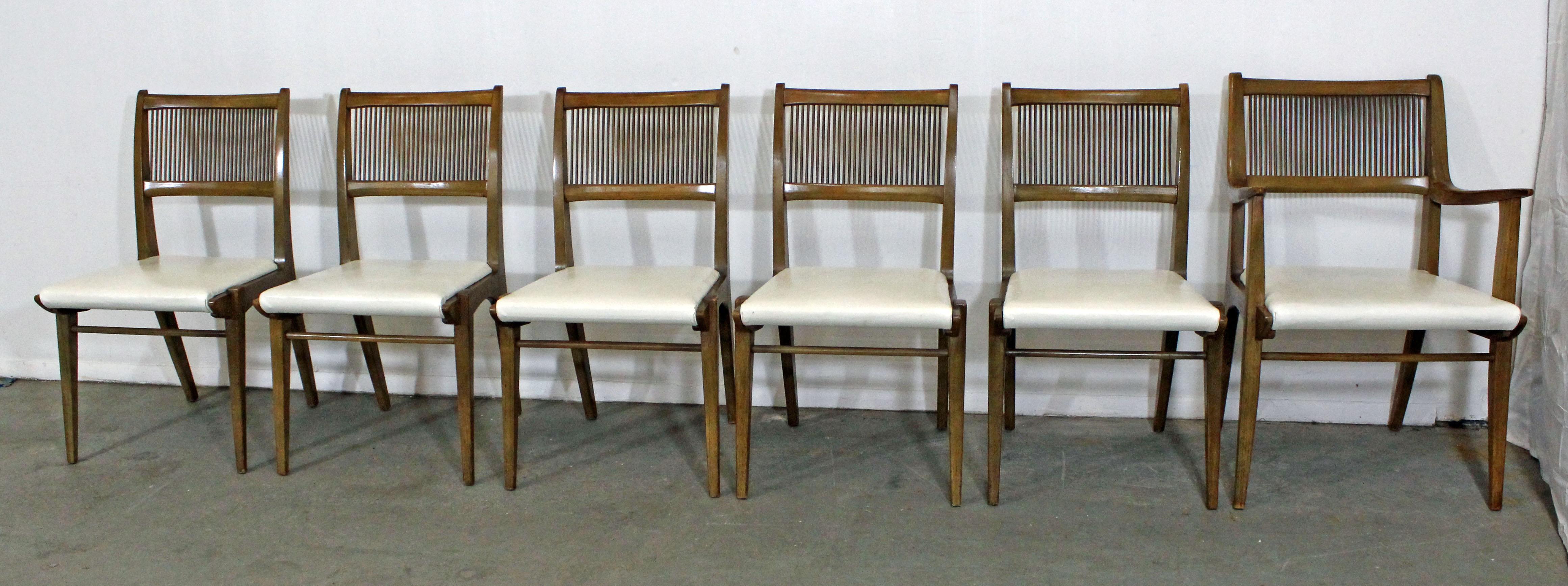 Set of 6 Mid-Century Modern John Van Koert Drexel Profile Dining Chairs In Fair Condition In Wilmington, DE