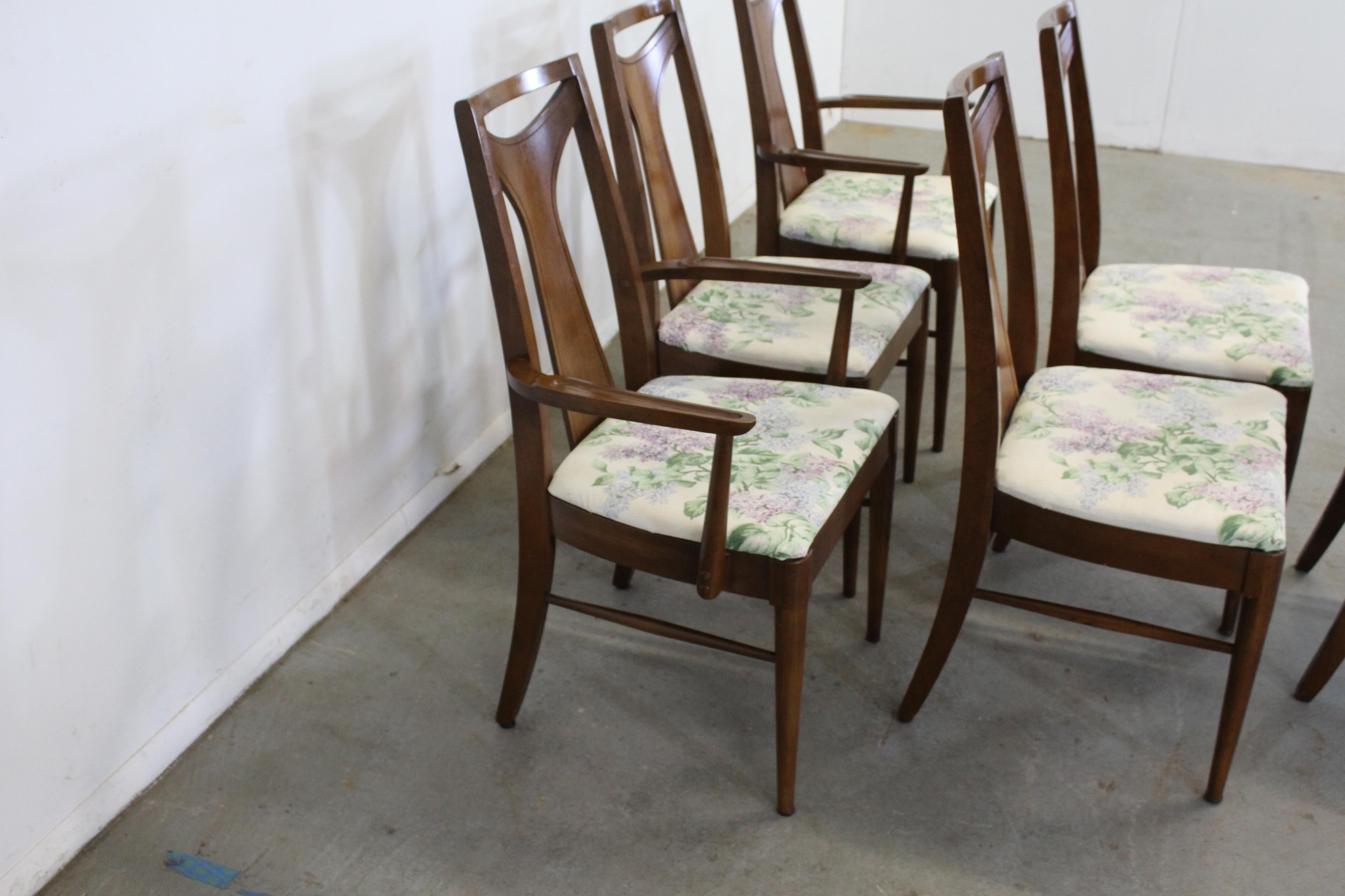 20th Century Set of 6 Mid-Century Modern Kent Coffey Perspecta Walnut Dining Chairs