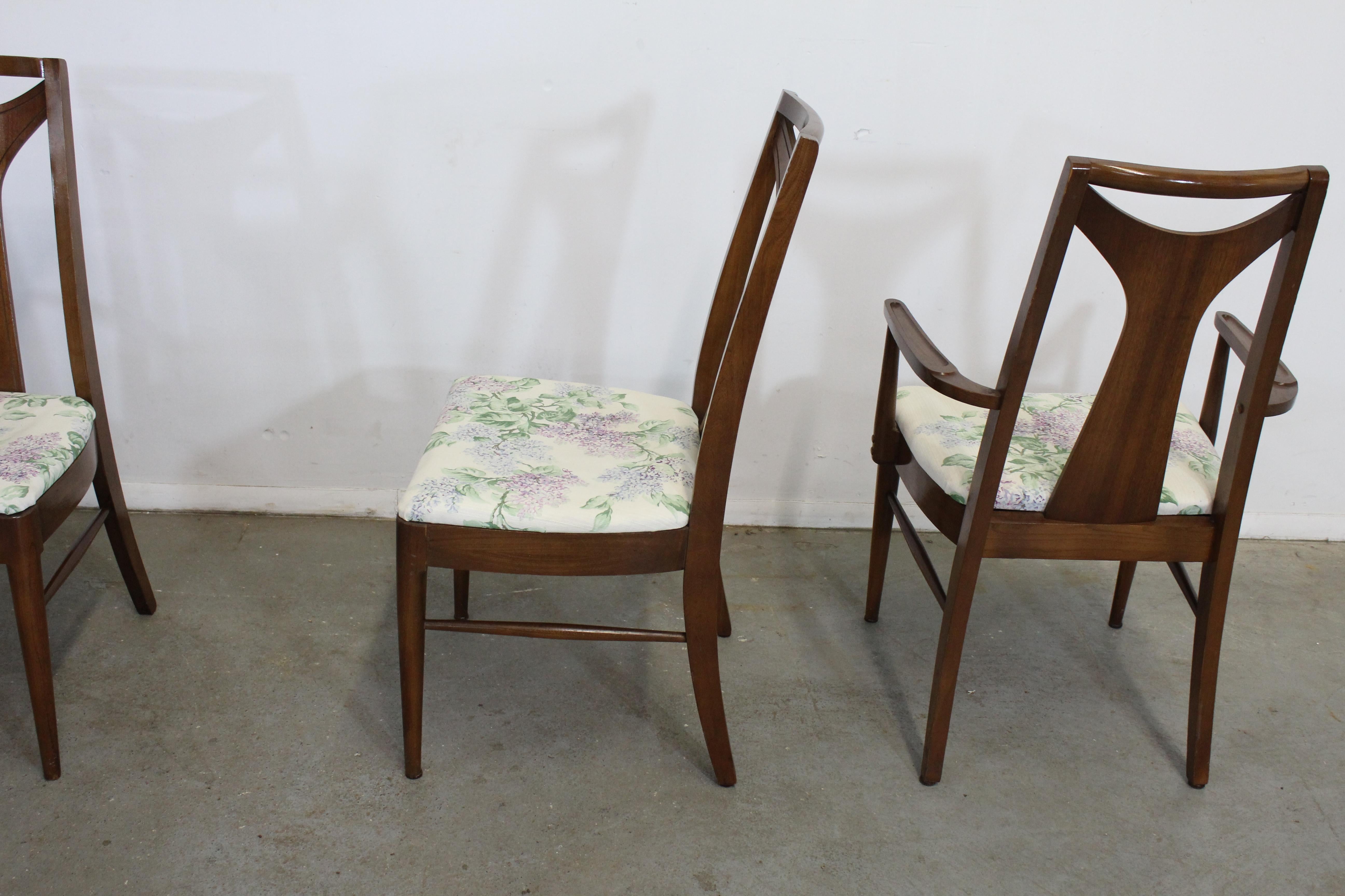 Set of 6 Mid-Century Modern Kent Coffey Perspecta Walnut Dining Chairs 2