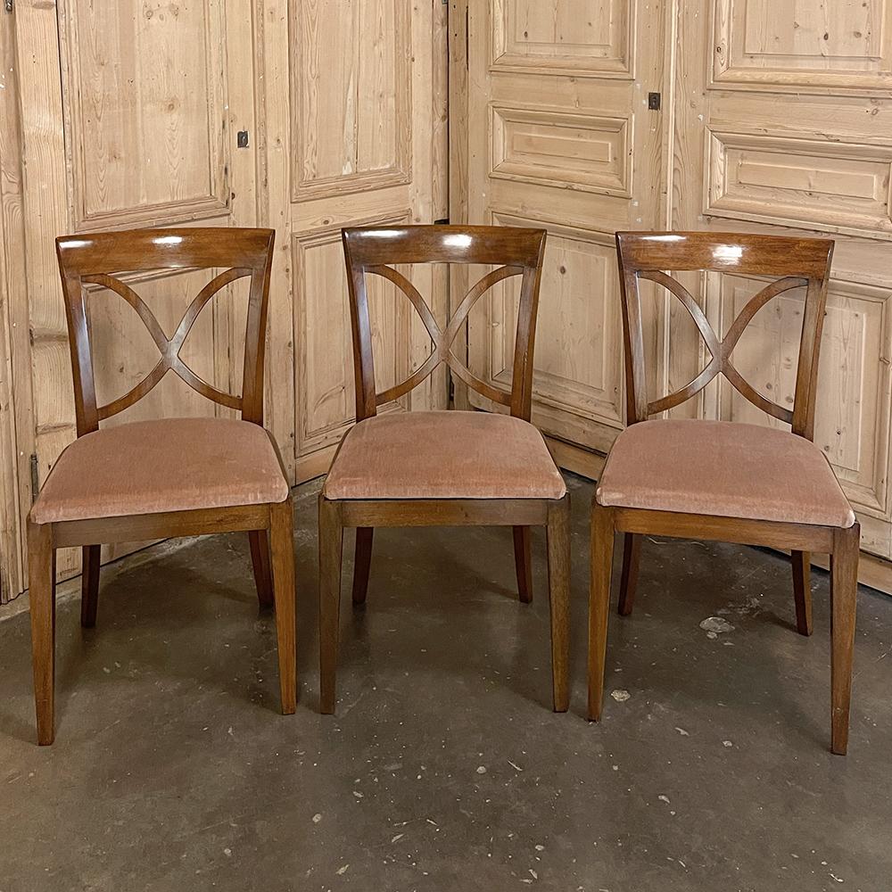 Set of 6 Mid-Century Modern Mahogany Dining Chairs by De Coene In Good Condition For Sale In Dallas, TX