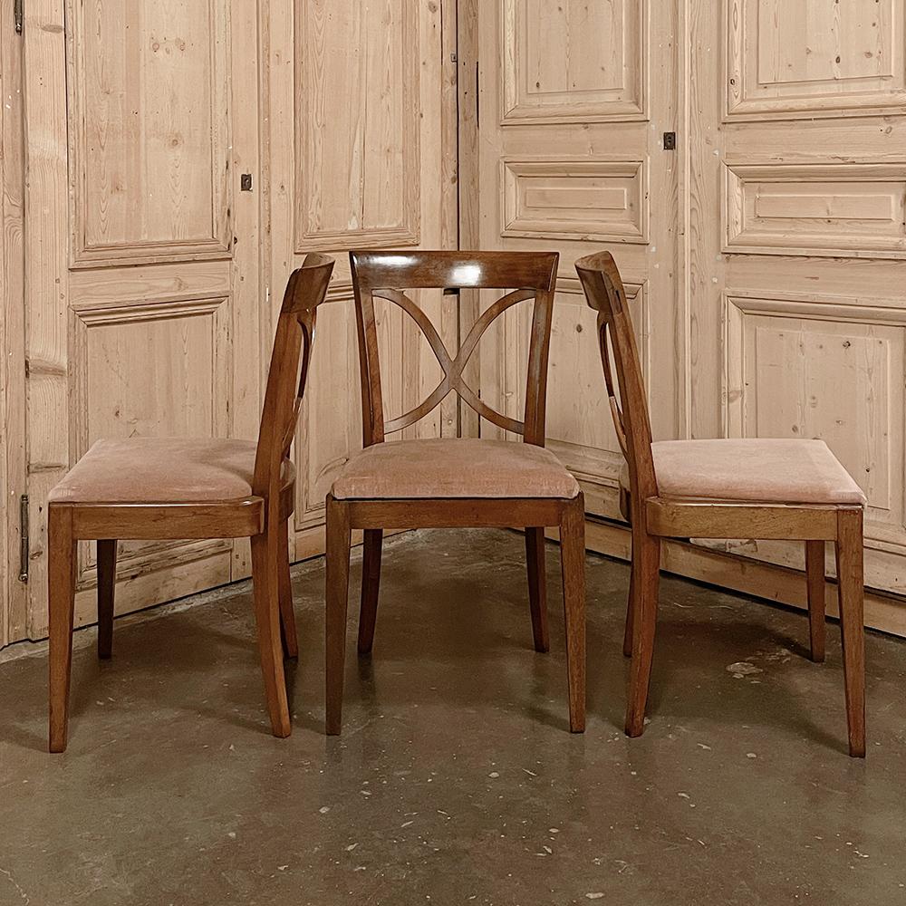 20th Century Set of 6 Mid-Century Modern Mahogany Dining Chairs by De Coene For Sale