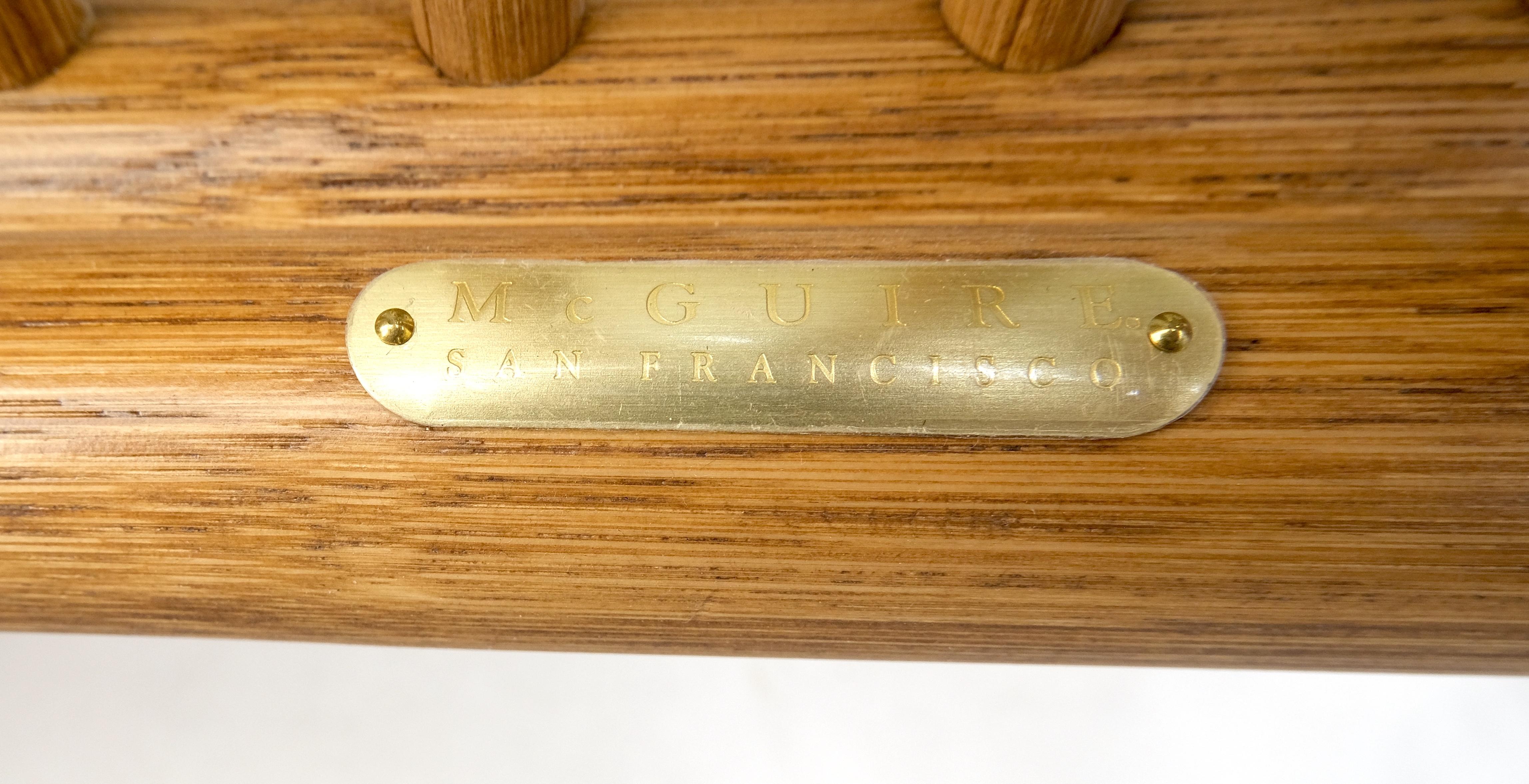 Set di 6 sedie da pranzo in rattan McGuire Cane 7 del Mid Century Modern MINT In condizioni buone in vendita a Rockaway, NJ