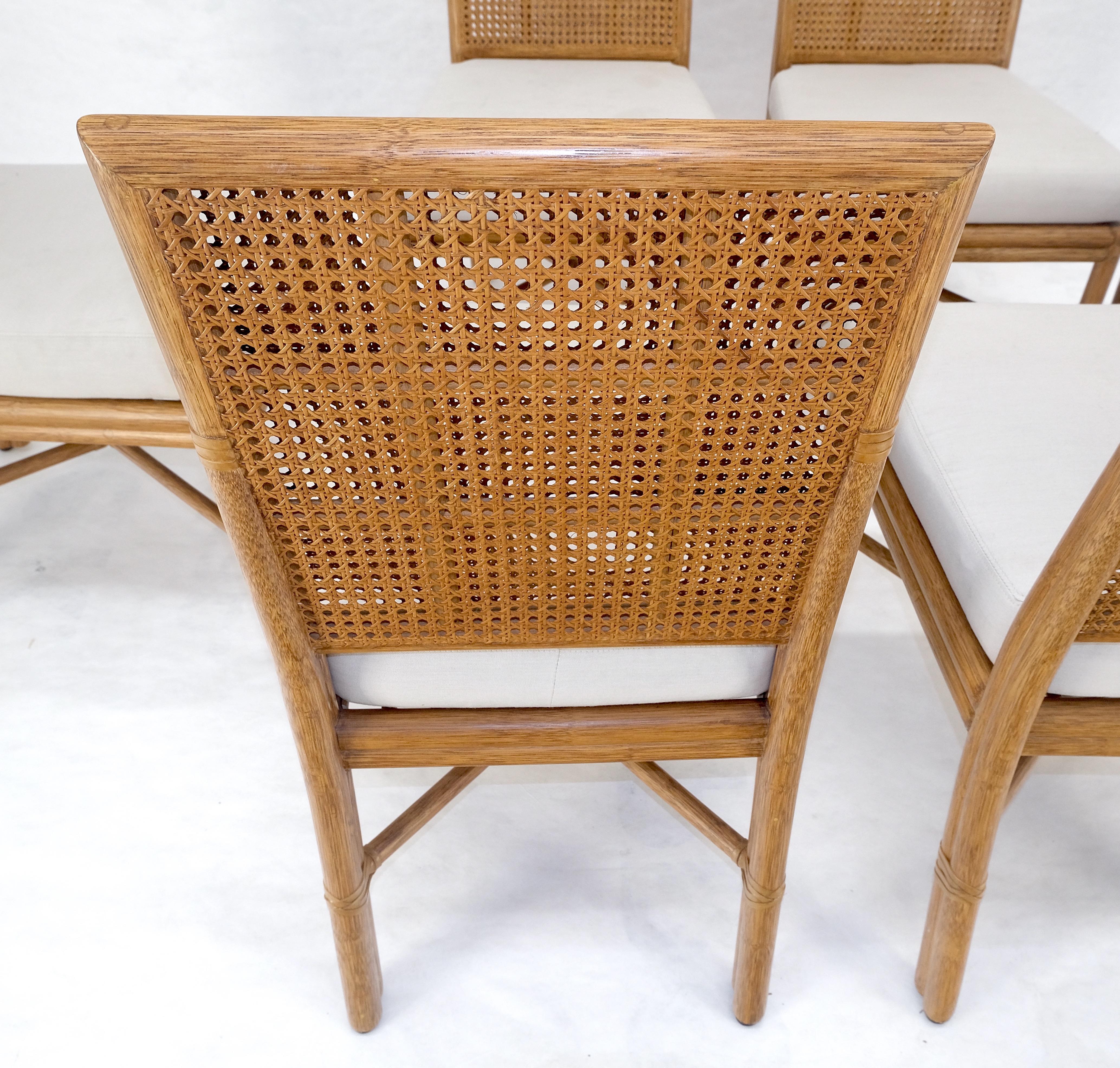 Set di 6 sedie da pranzo in rattan McGuire Cane 7 del Mid Century Modern MINT in vendita 1