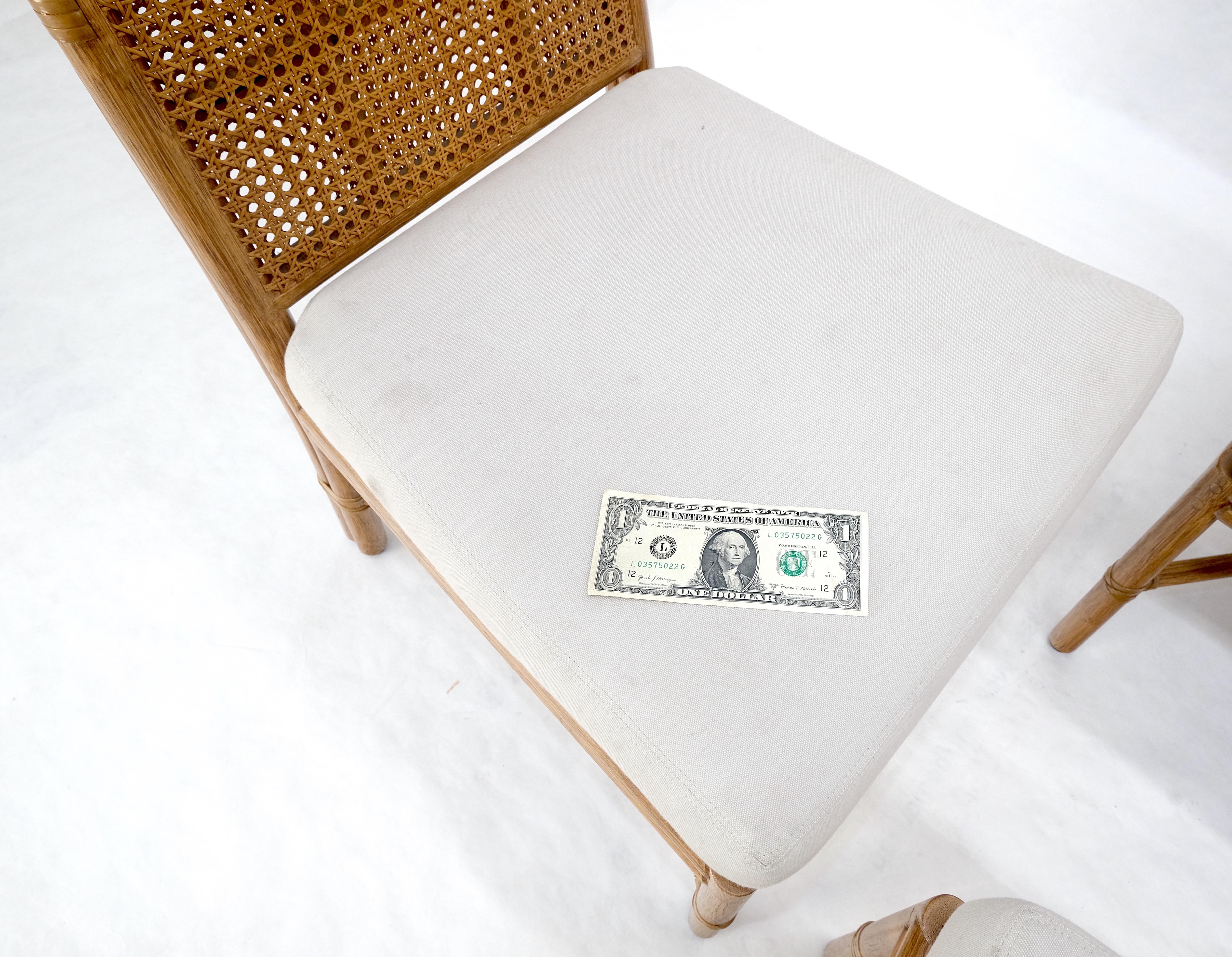 Set di 6 sedie da pranzo in rattan McGuire Cane 7 del Mid Century Modern MINT in vendita 2