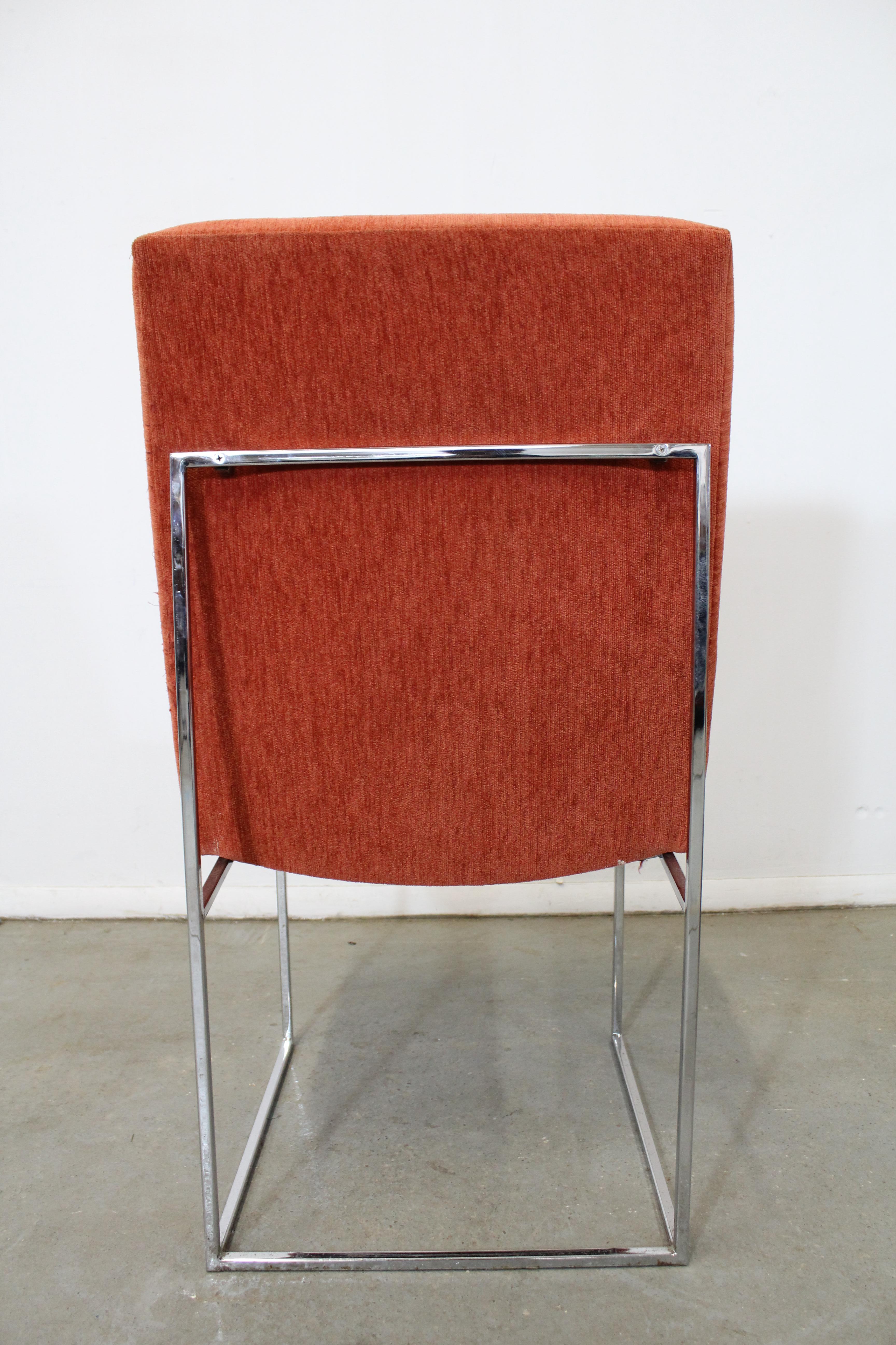 20th Century Set of 6 Mid-Century Modern Milo Baughman for Thayer Coggin Chrome Dining Chairs