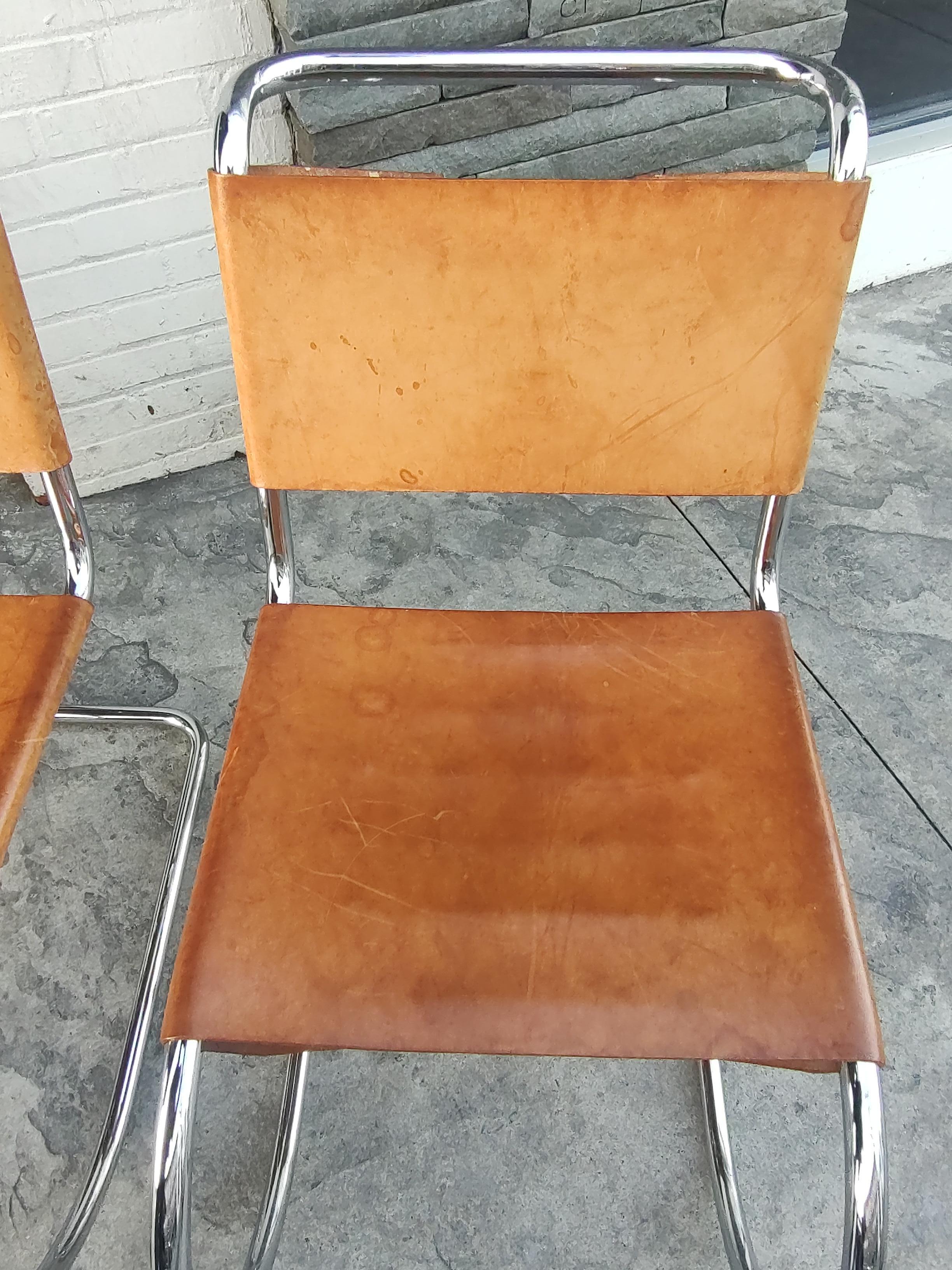 Set of 6 Mid Century Modern MR10 Dining Chairs by Ludwig Mies van der Rohe   For Sale 3