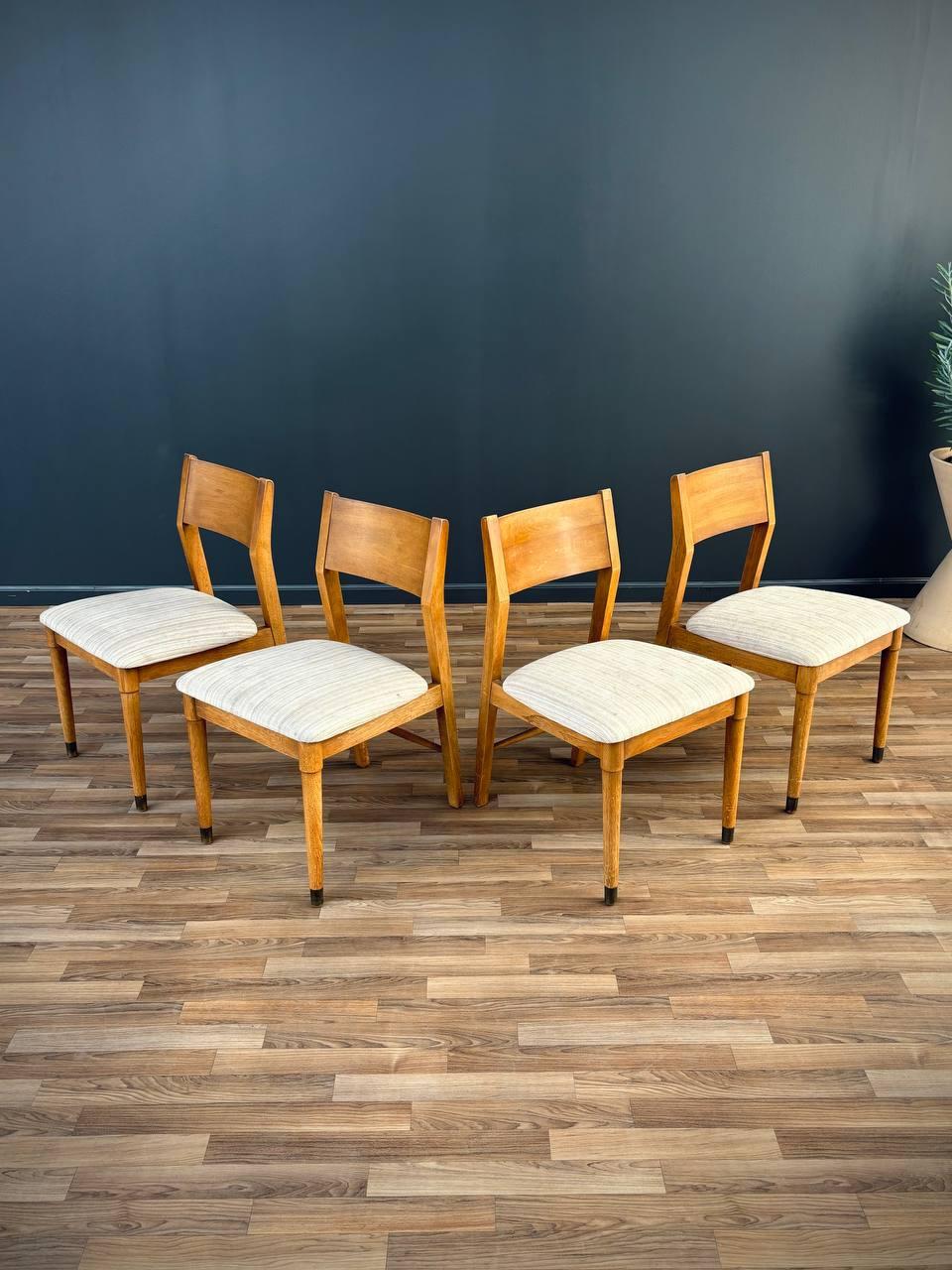 American Set of 6 Mid-Century Modern Oak Dining Chairs by Drexel For Sale