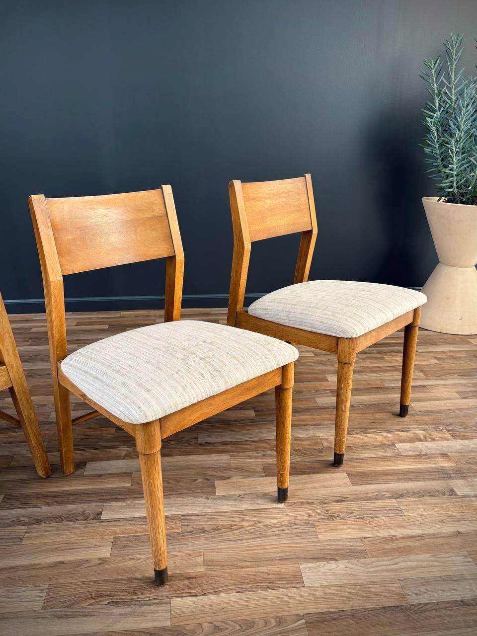 Set of 6 Mid-Century Modern Oak Dining Chairs by Drexel In Good Condition For Sale In Los Angeles, CA