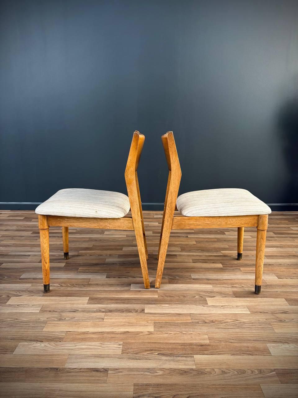 Mid-20th Century Set of 6 Mid-Century Modern Oak Dining Chairs by Drexel For Sale