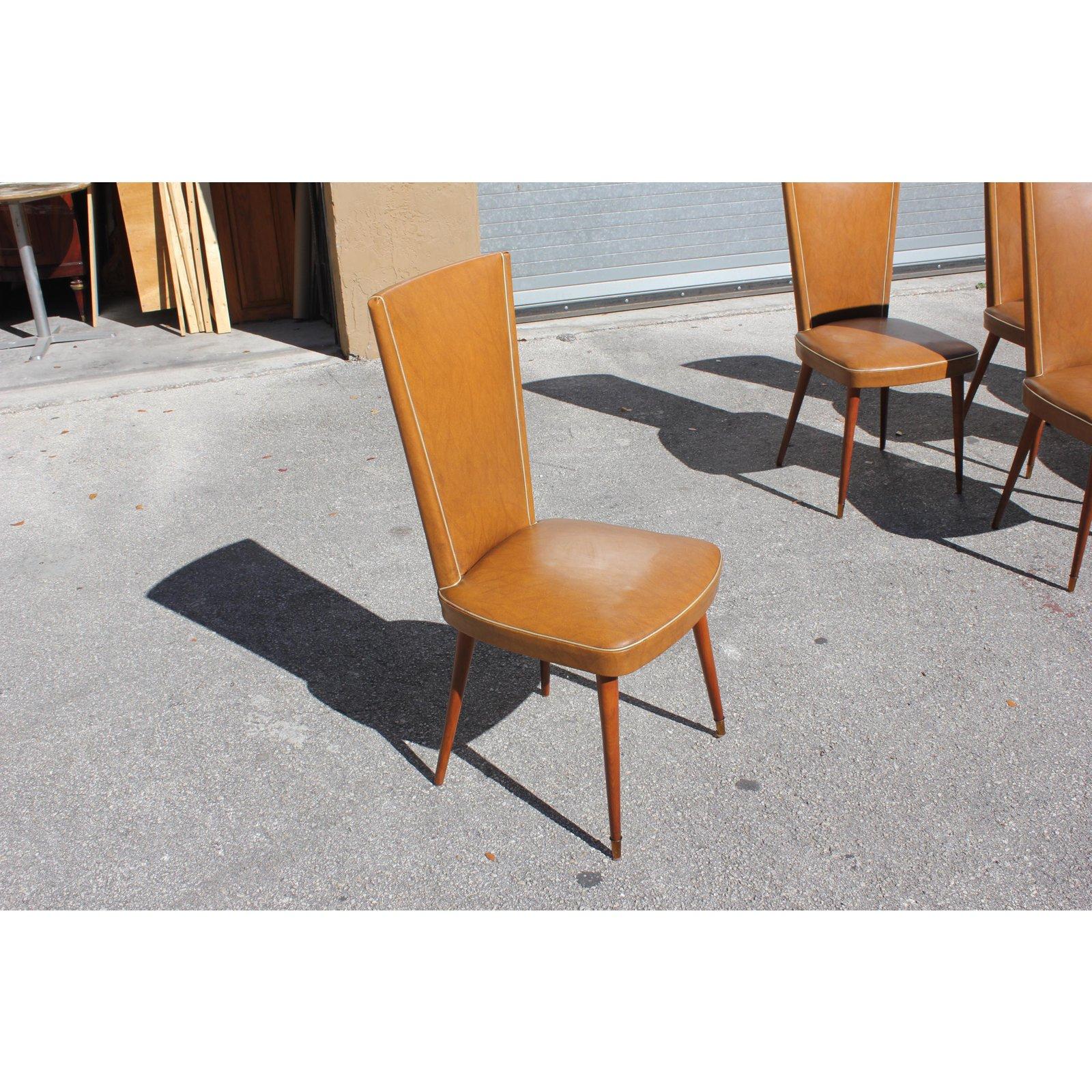 Set of 6 Mid-Century Modern Solid Mahogany Dining Chairs, 1960s 4