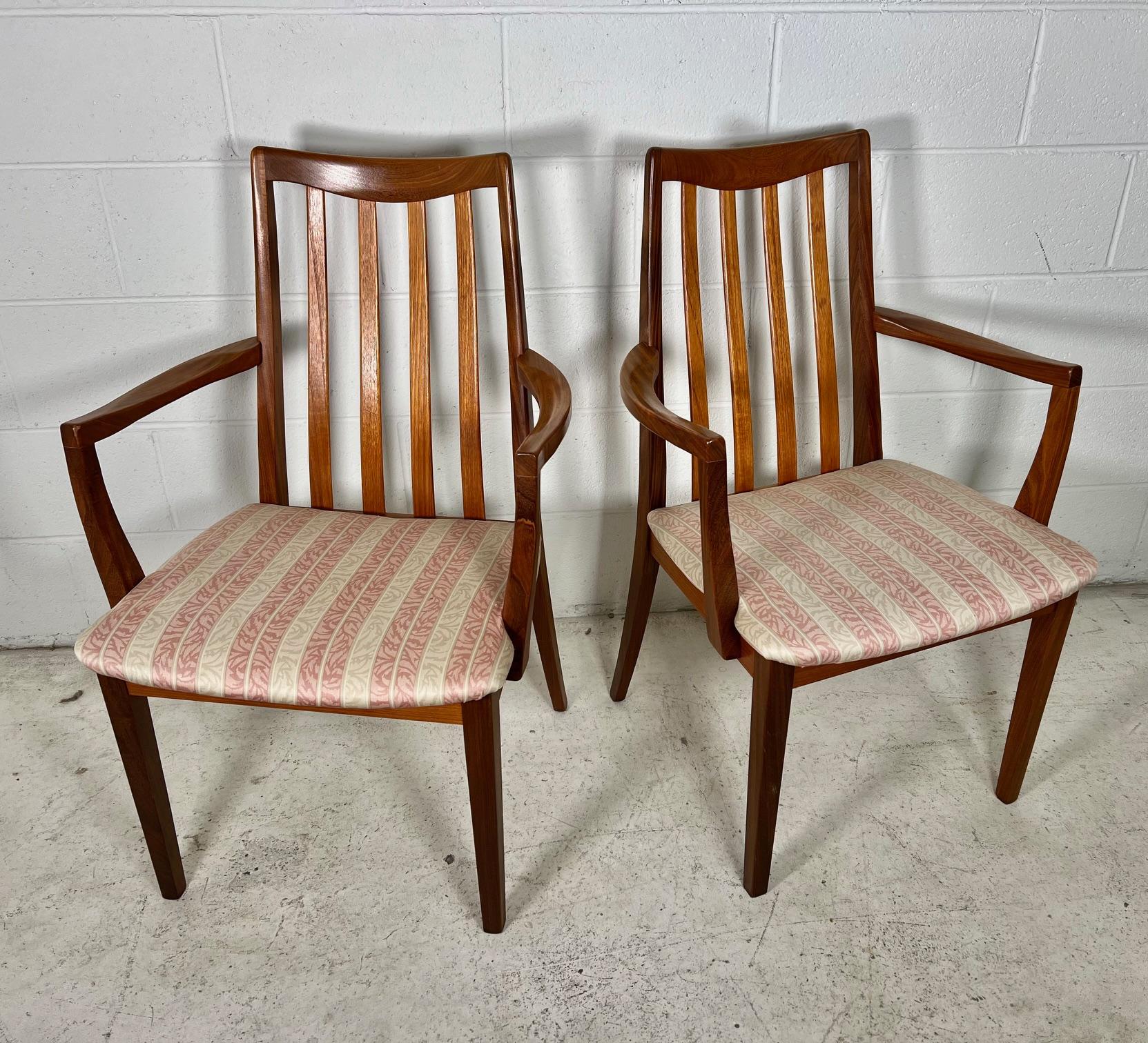 Set Of 6 Mid Century Modern Teak Chairs By G Plan Slat Back  2 With Arms 11