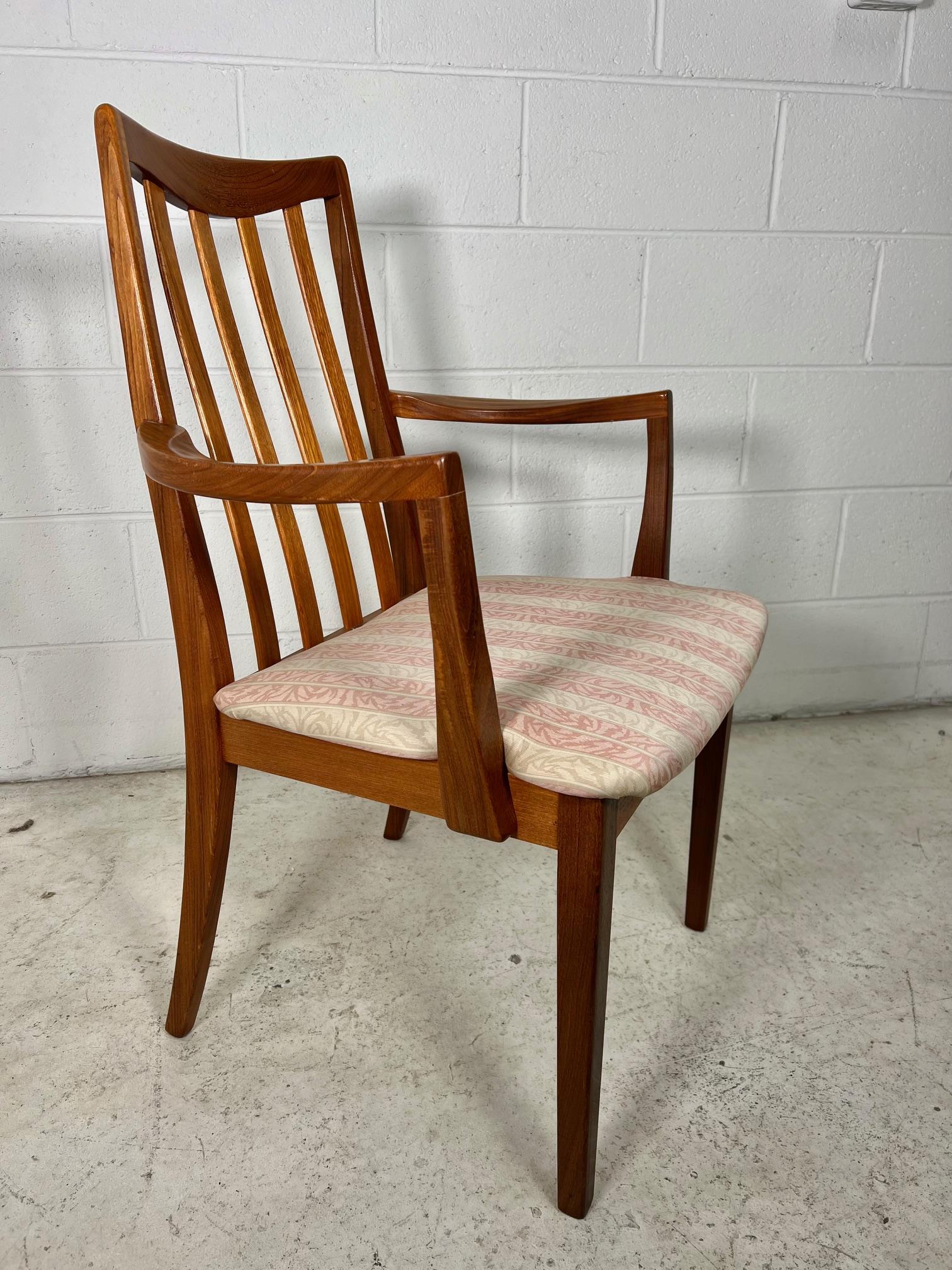 Set Of 6 Mid Century Modern Teak Chairs By G Plan Slat Back  2 With Arms 13