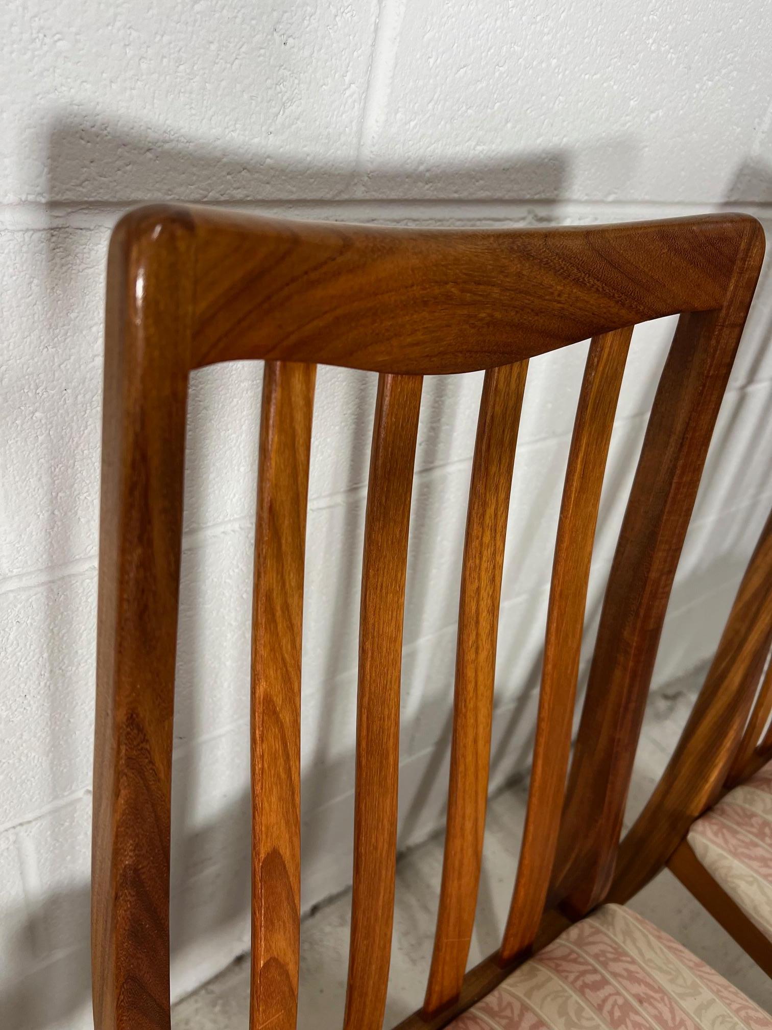 Set Of 6 Mid Century Modern Teak Chairs By G Plan Slat Back  2 With Arms In Good Condition In Atlanta, GA