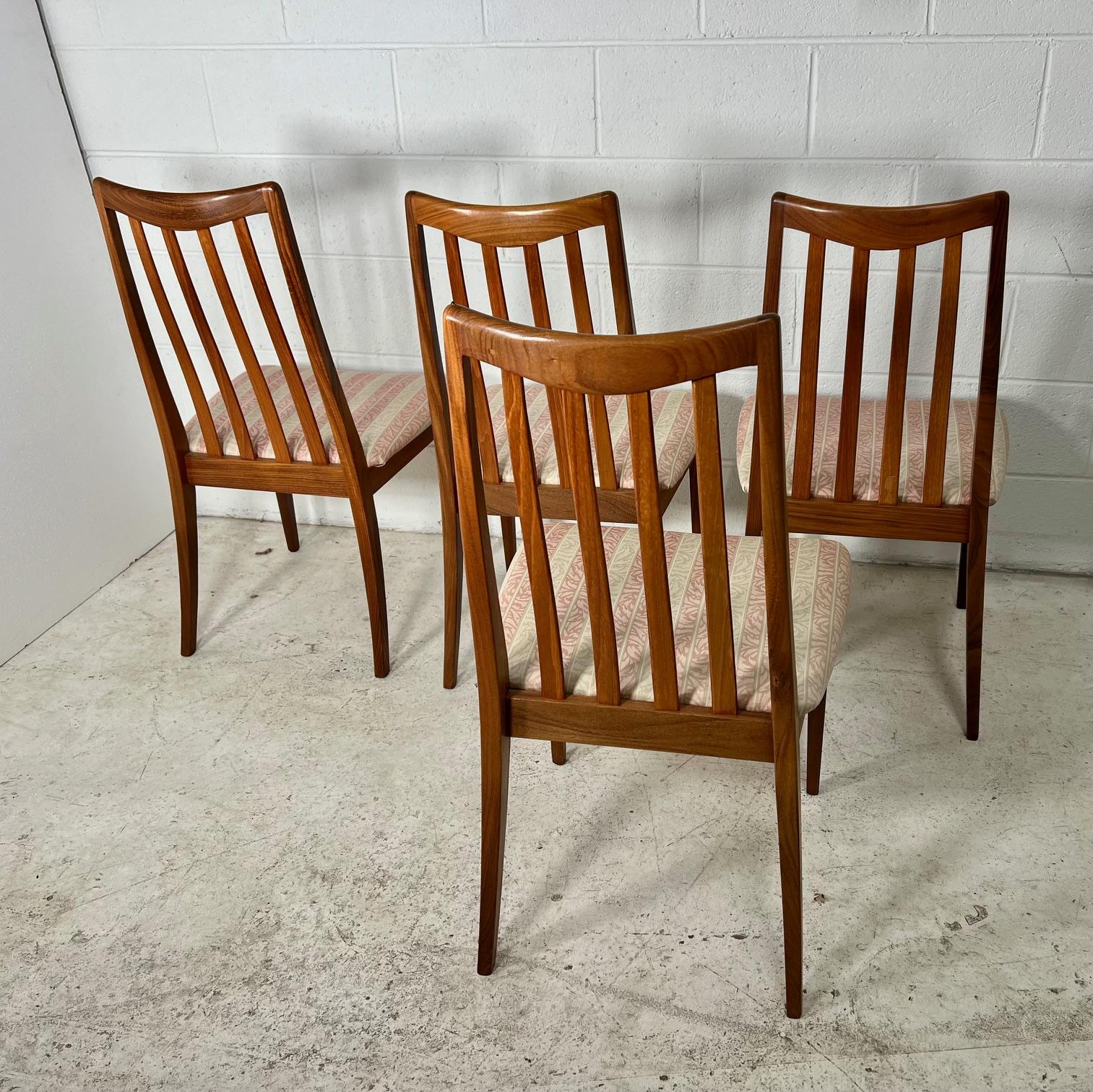 20th Century Set Of 6 Mid Century Modern Teak Chairs By G Plan Slat Back  2 With Arms
