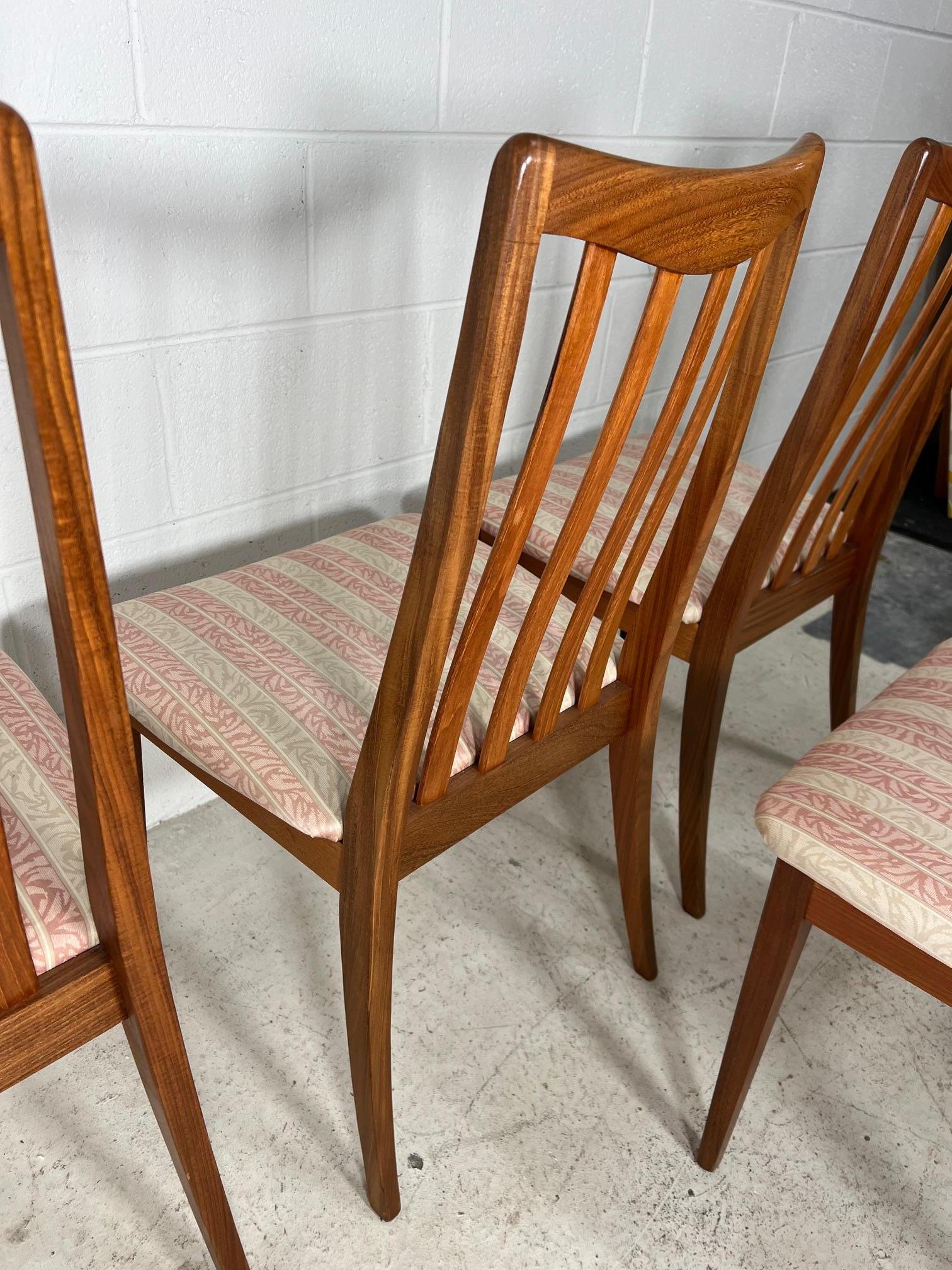 Set Of 6 Mid Century Modern Teak Chairs By G Plan Slat Back  2 With Arms 2