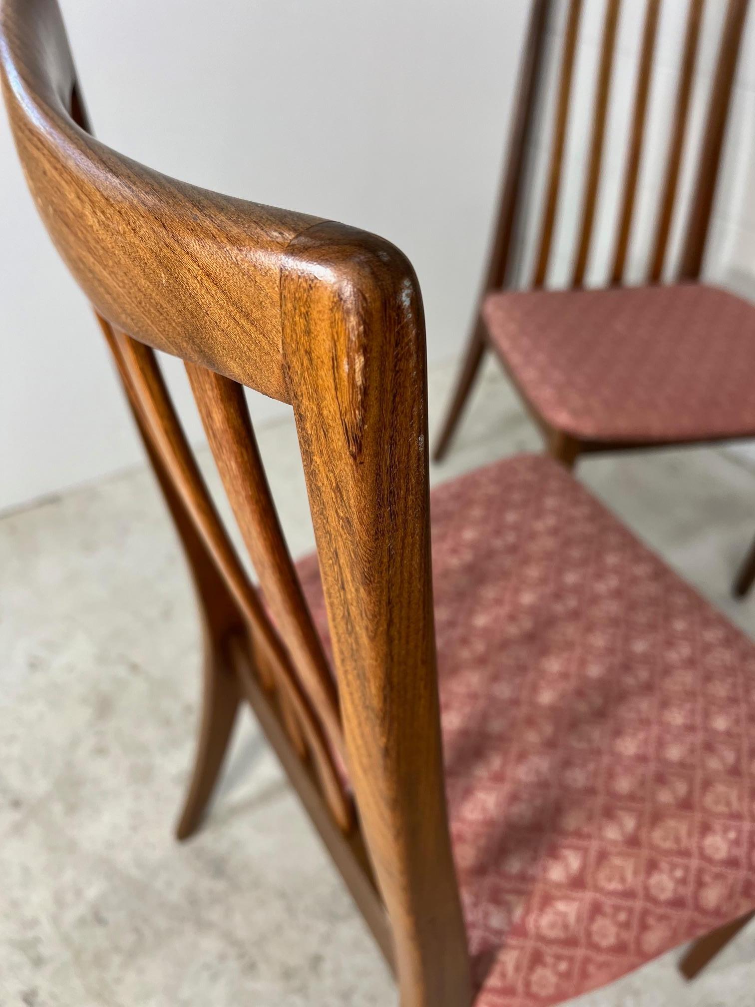 20th Century Set Of 6 Mid Century Modern Teak Chairs By G Plan Slat Back