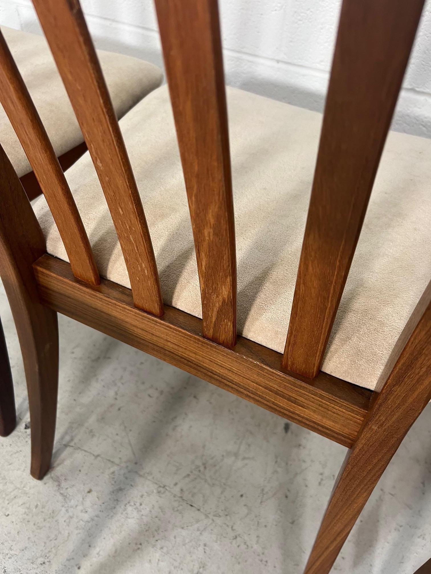 Set Of 6 Mid Century Modern Teak Dining Chairs By G Plan Slat Back In Good Condition In Atlanta, GA
