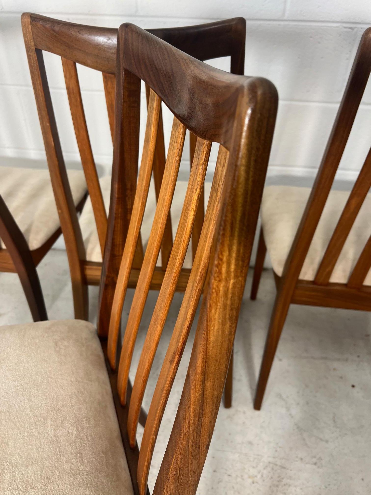 20th Century Set Of 6 Mid Century Modern Teak Dining Chairs By G Plan Slat Back