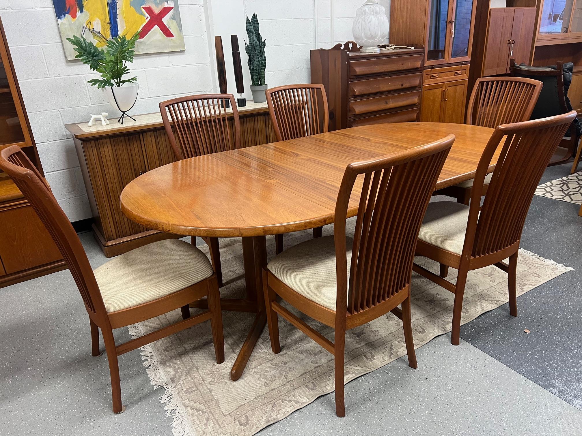 Set Of 6 Mid Century Modern Teak Dining Chairs By Sun Cabinet 10