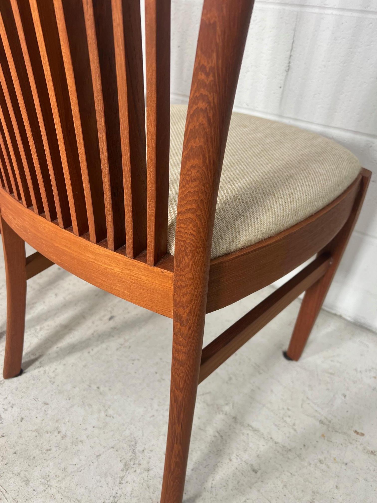 Set Of 6 Mid Century Modern Teak Dining Chairs By Sun Cabinet For Sale 2