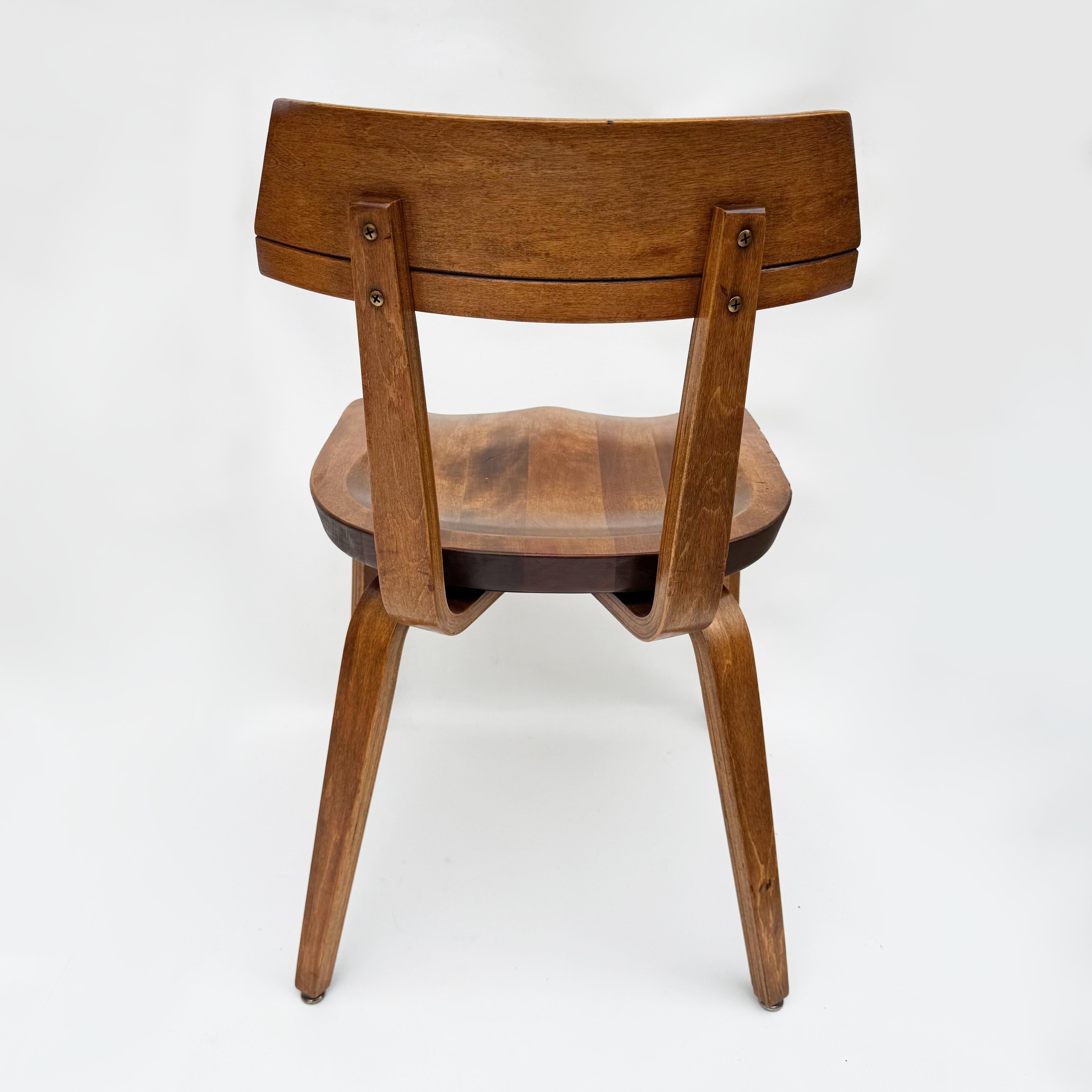 Set of 6 Mid-Century Modern W199 Bent-Wood Chairs by Walter Gropius for Thonet For Sale 6