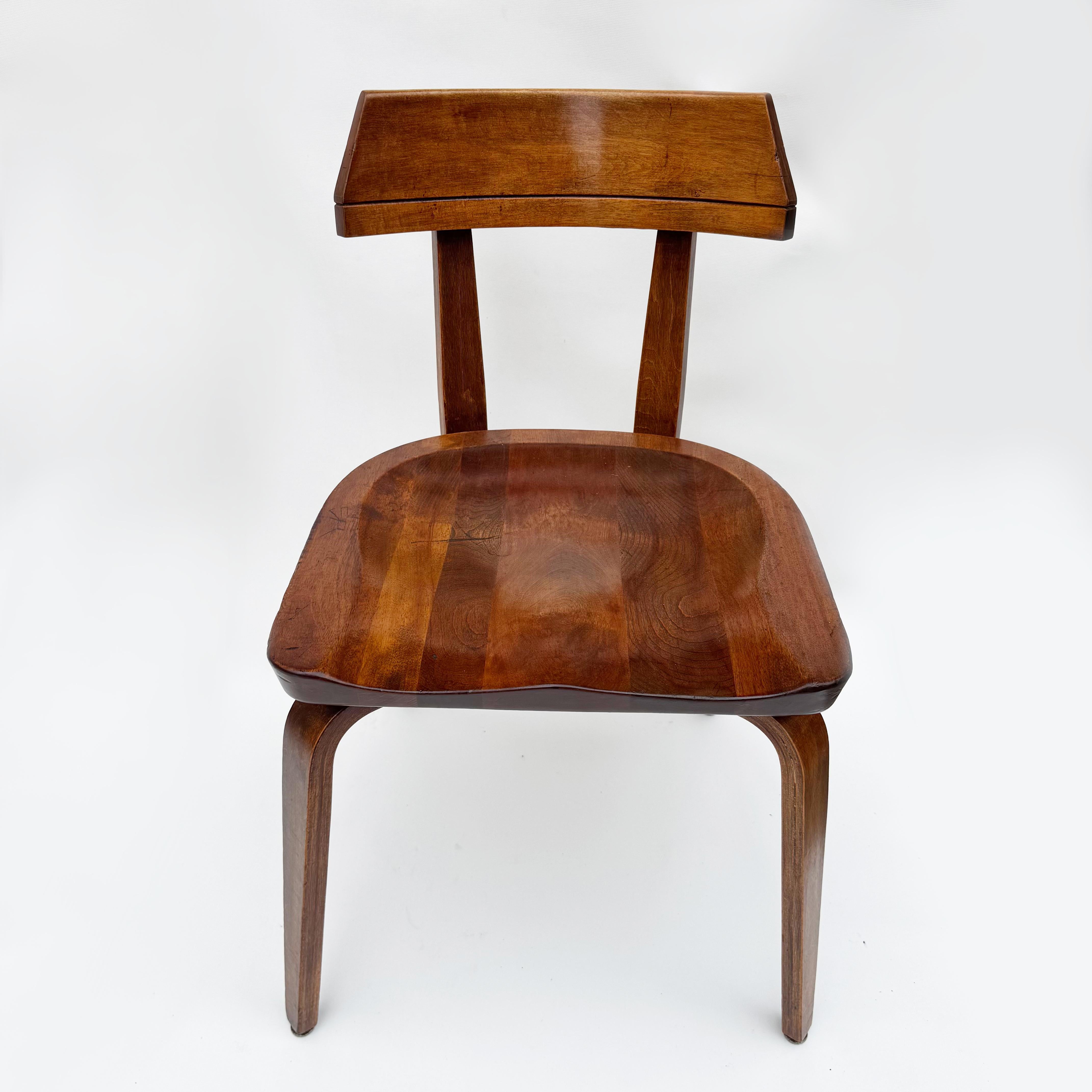 Set of 6 Mid-Century Modern W199 Bent-Wood Chairs by Walter Gropius for Thonet For Sale 8