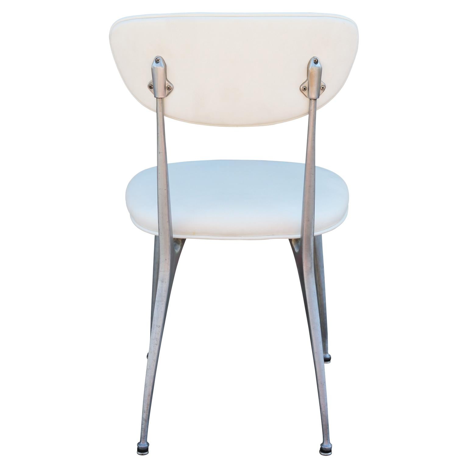 20th Century Set of 6 Mid-Century Modern White Shelby Williams Gazelle-Leg Dining Chairs