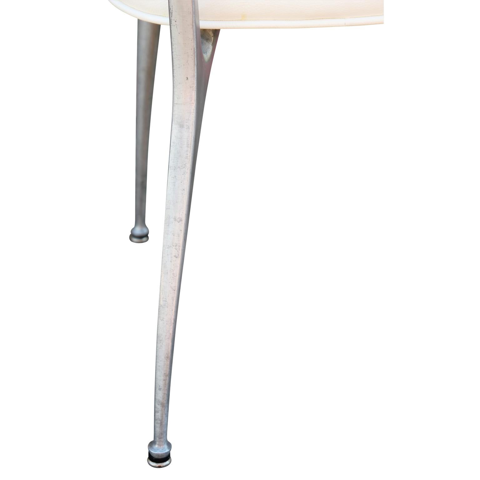 Set of 6 Mid-Century Modern White Shelby Williams Gazelle-Leg Dining Chairs 1