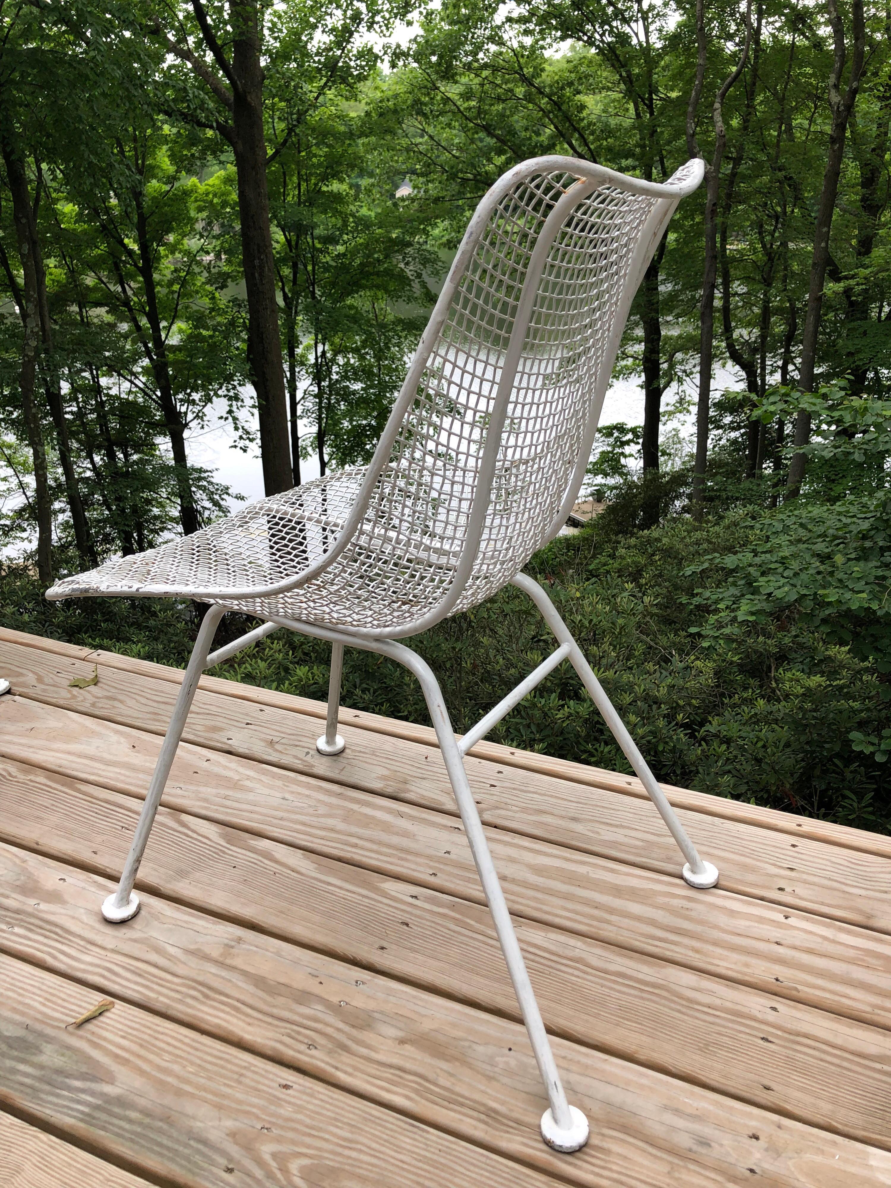 Set of 6 Mid-Century Modern Wire Mesh Sculptura Dining Chairs by Russell Woodard 4