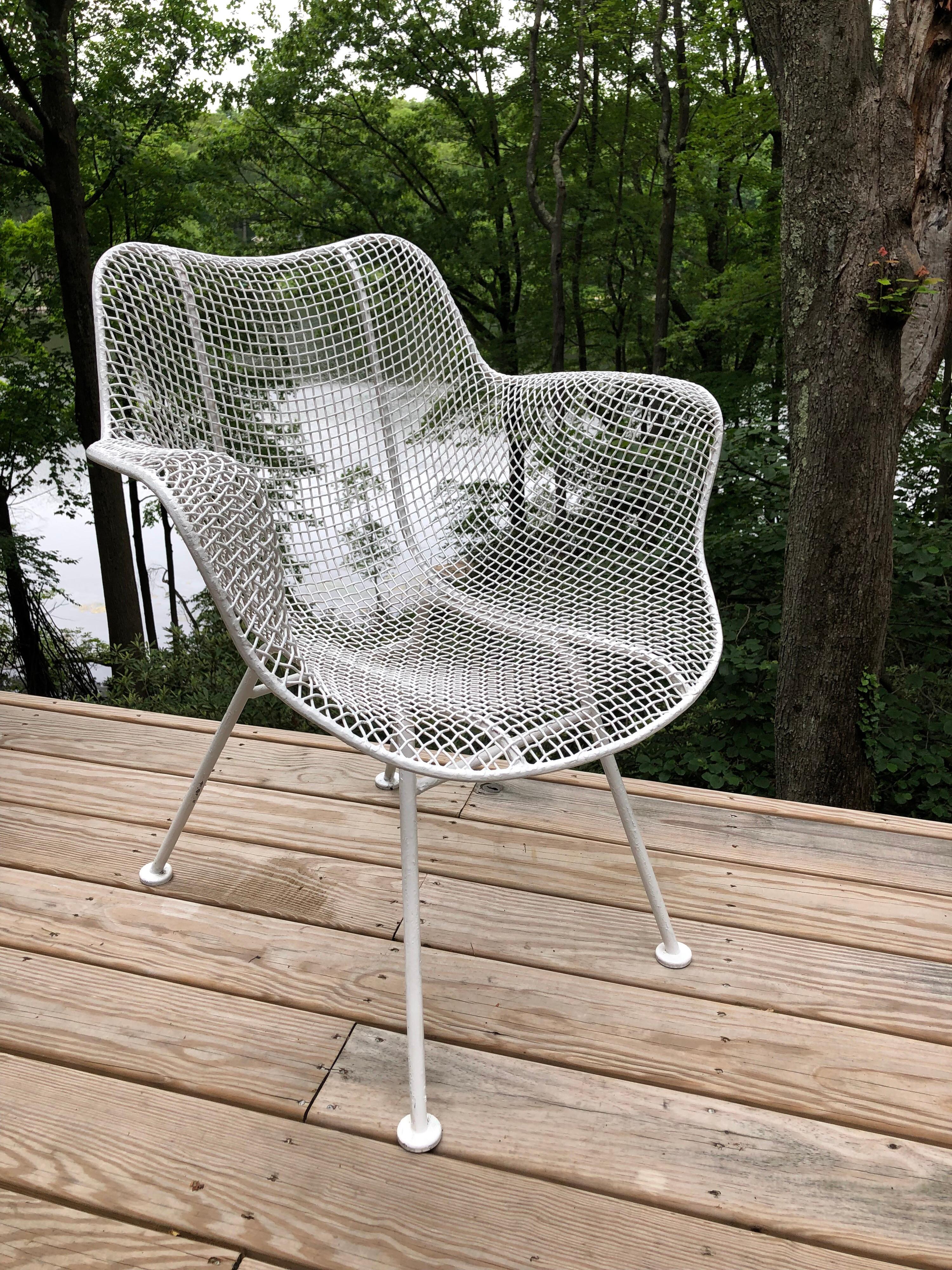 Set of 6 Mid-Century Modern Wire Mesh Sculptura Dining Chairs by Russell Woodard In Good Condition In New York, NY