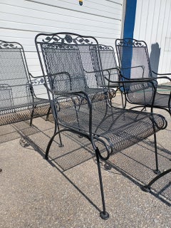 Set of 6 Mid-Century Modern Woodard Outdoor Chairs