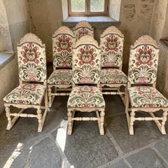 Set of 6 Mid-Century Renaissance Revival Dining Chairs