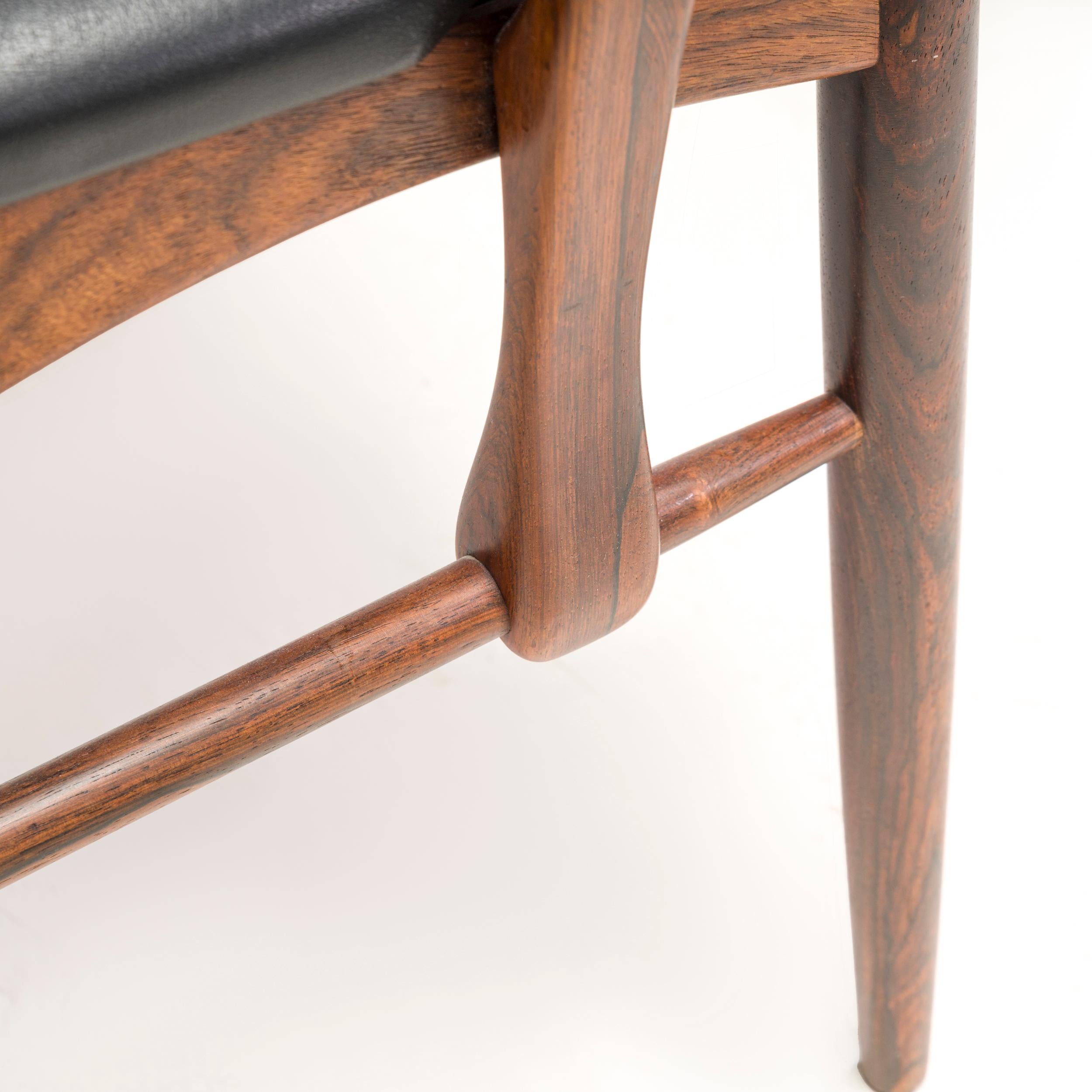 Set of 6 Mid-century Rosewood Dining Chairs by Niels Koefoed 3