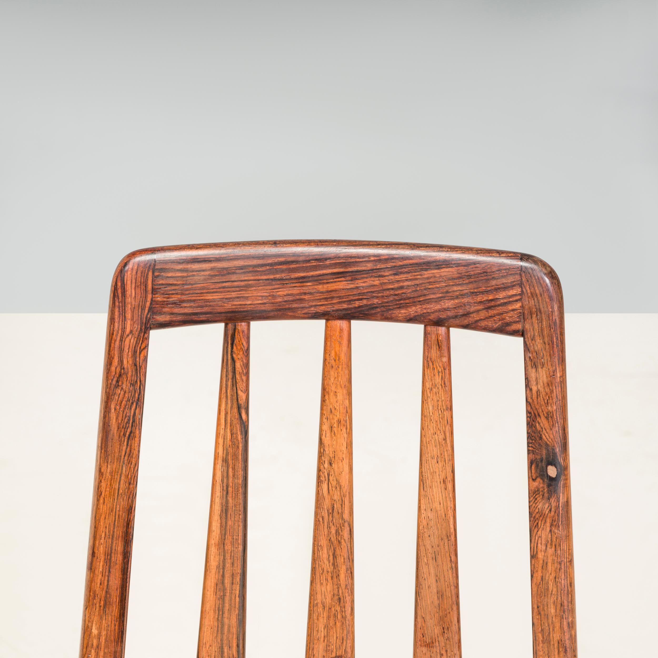 Set of 6 Mid-century Rosewood Dining Chairs by Niels Koefoed In Good Condition In Basildon, London