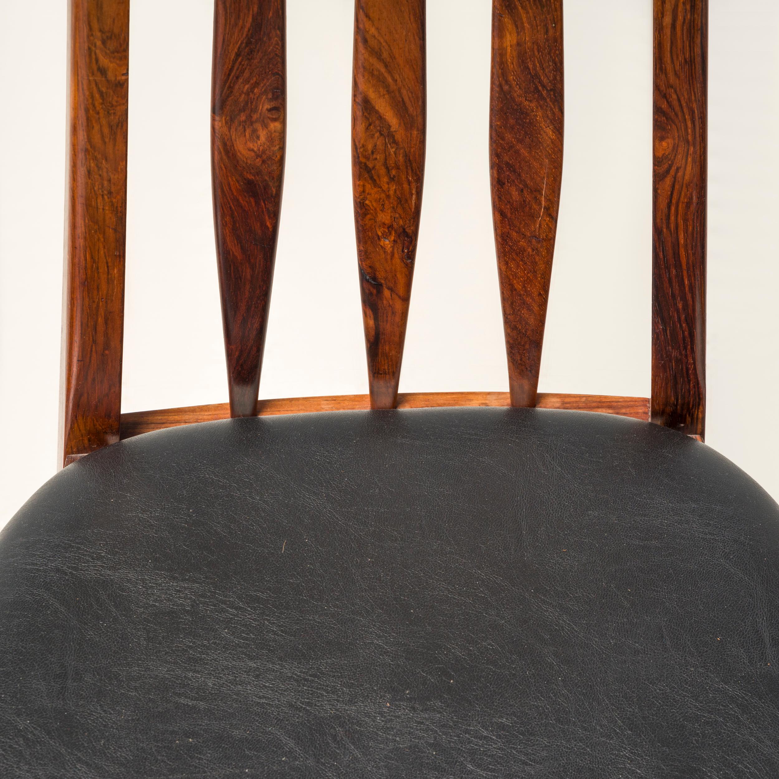 Set of 6 Mid-century Rosewood Dining Chairs by Niels Koefoed 2