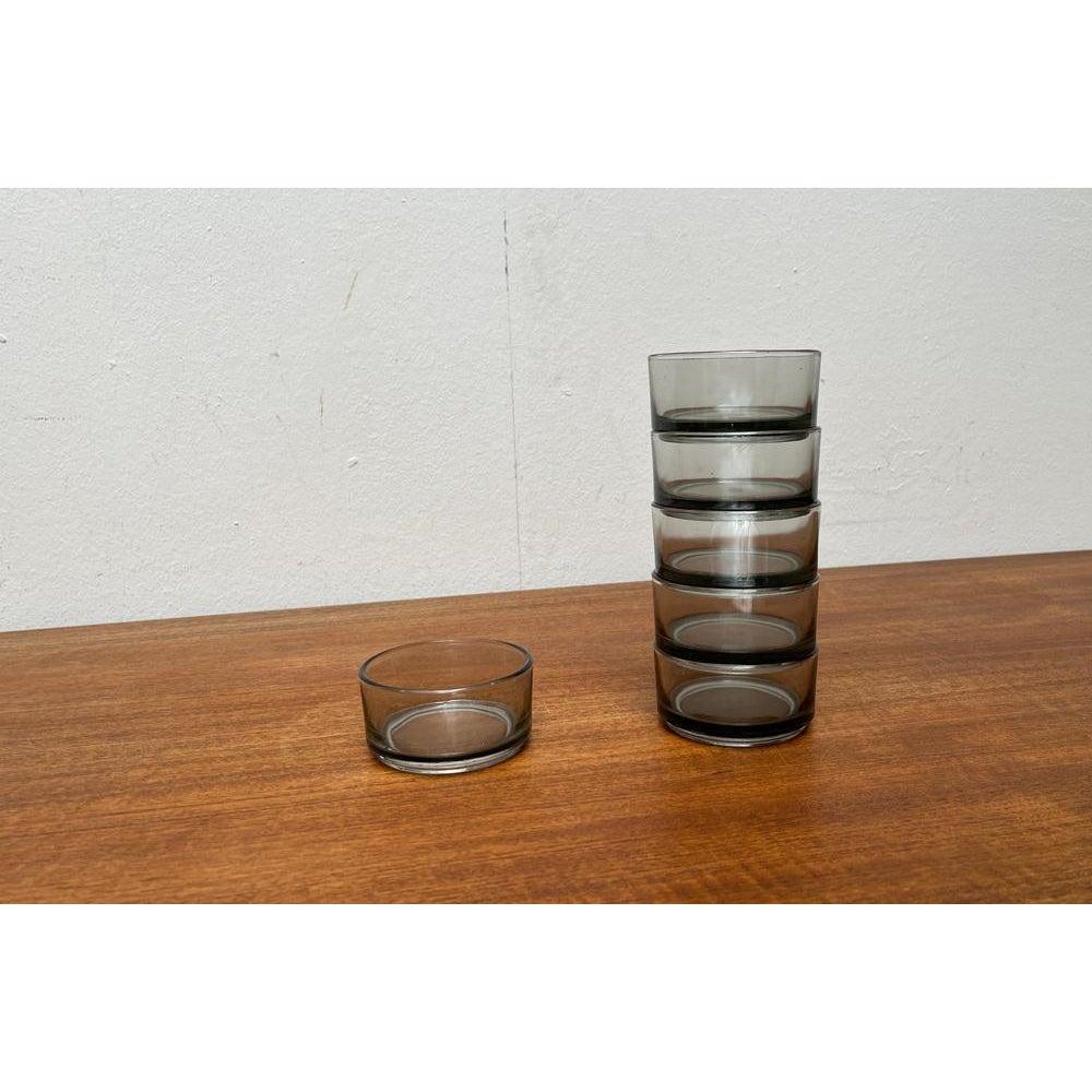 Set of 6 Mid-Century Round Stacking Bowls in Glass, Denmark, 1960s For Sale 4