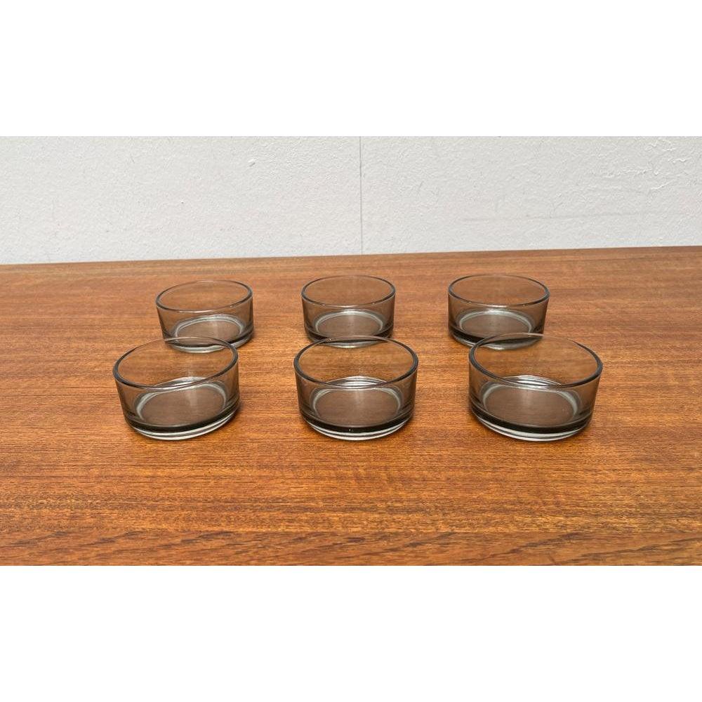Set of 6 Mid-Century Round Stacking Bowls in Glass, Denmark, 1960s For Sale 5