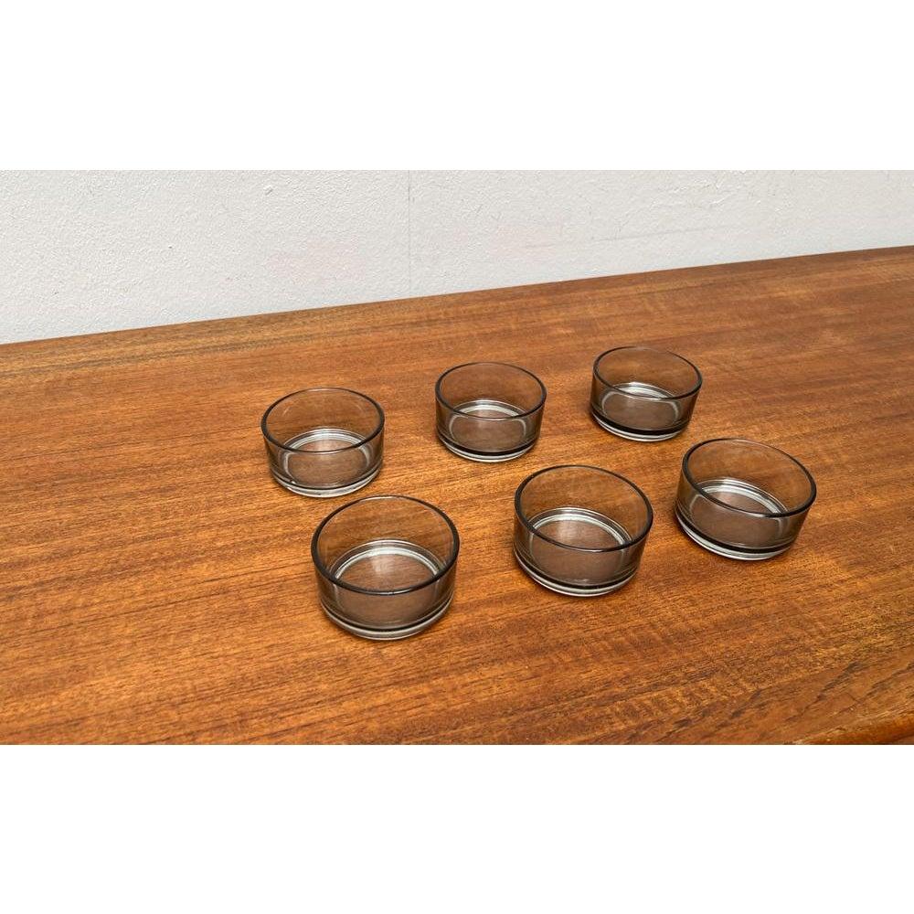 Mid-Century Round Stacking Bowls in Glass, Denmark, 1960s, Set of 6, in Very Good conditions. Designed 1960 to 1969 This piece is designed in the style of the selected designer and/or manufacturer.

Additional information:
Materials: Glass
Styles: