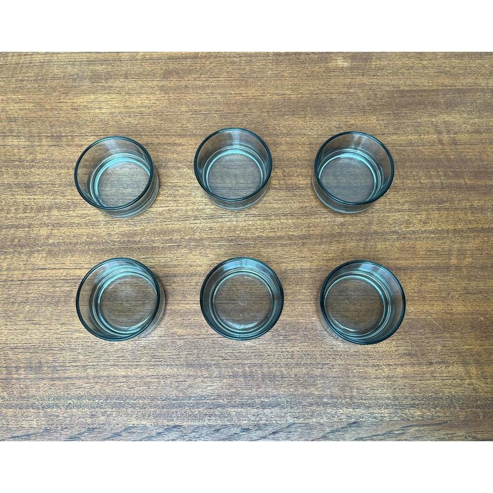 Mid-Century Modern Set of 6 Mid-Century Round Stacking Bowls in Glass, Denmark, 1960s For Sale