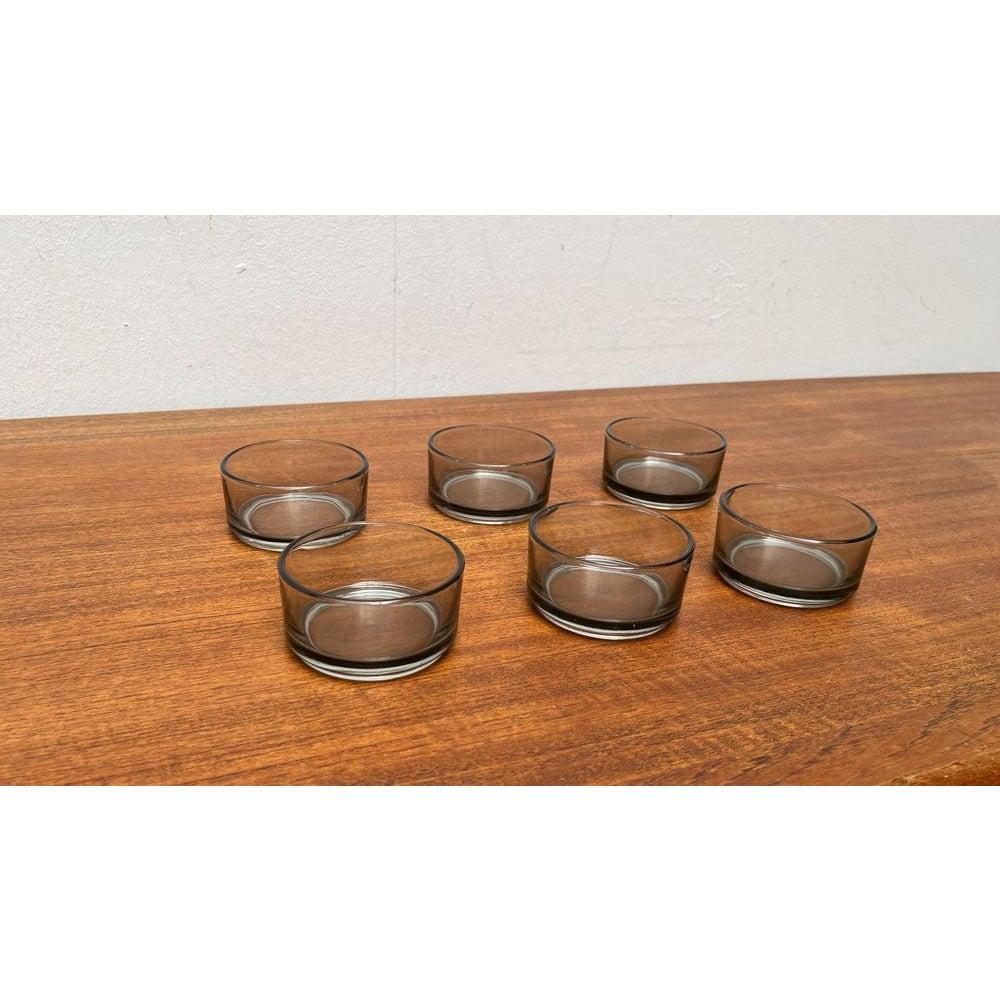 Set of 6 Mid-Century Round Stacking Bowls in Glass, Denmark, 1960s For Sale 2