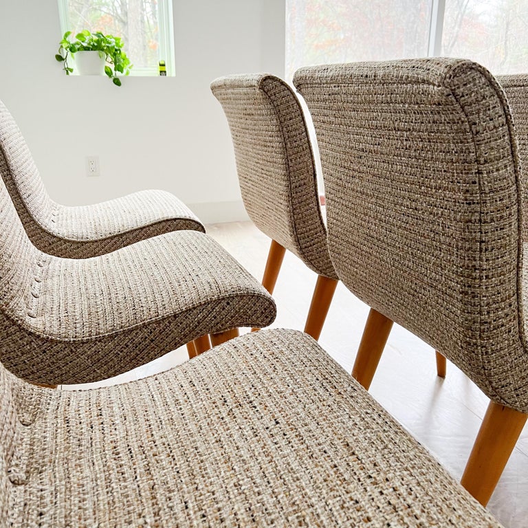 Set of 6 Mid-Century Russel Wright for Conant Ball Dining Chairs For ...