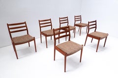 Set of 6 Mid-Century Scandinavian Wooden Chairs, 1960s